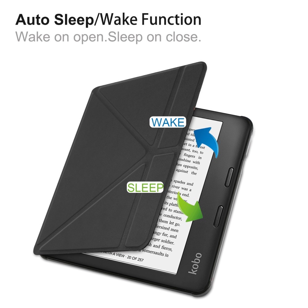 Funda Kobo Sleep Cover Negro para Clara HD - Accesorios