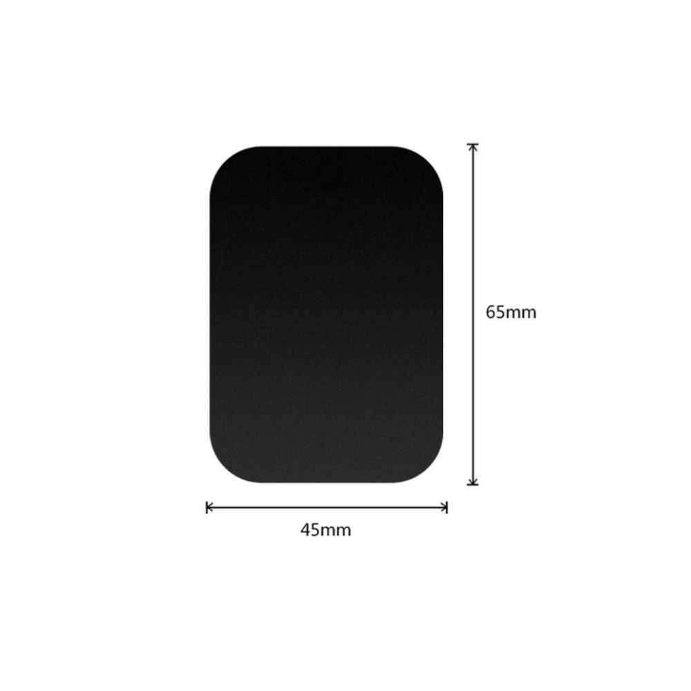 Placa metálica magnética universal para soporte móvil, negro