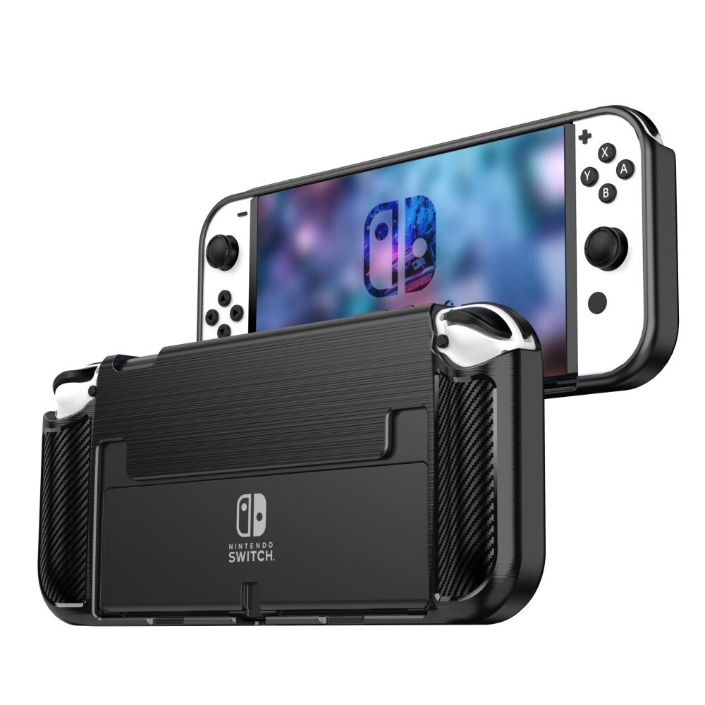 Funda Brushed TPU Case Nintendo Switch OLED Black