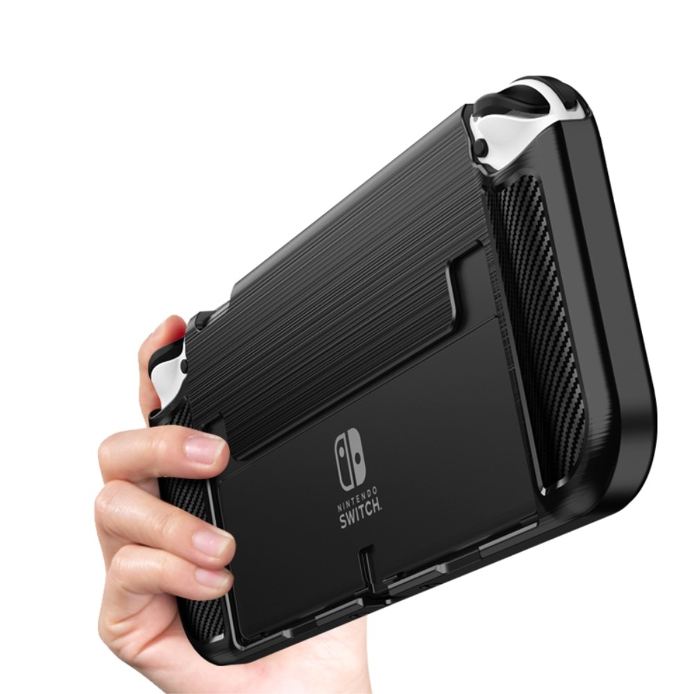 Funda Brushed TPU Case Nintendo Switch OLED Black