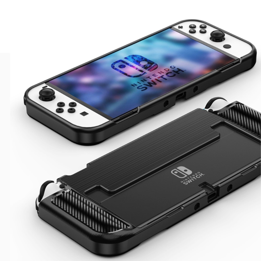 Funda Brushed TPU Case Nintendo Switch OLED Black