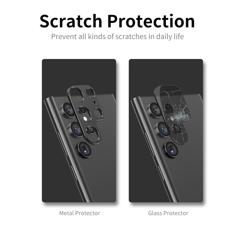 Protector Cámara Aluminio Samsung Galaxy S22 Ultra Negro