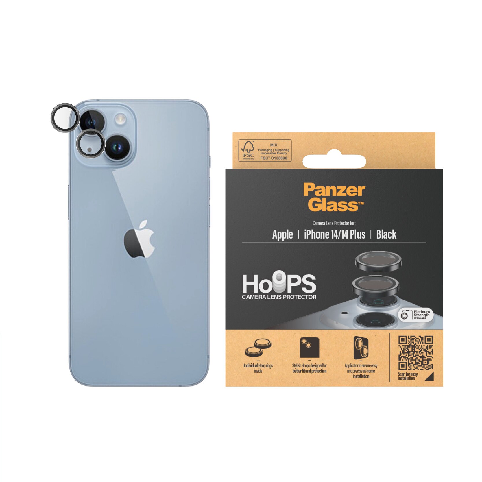 iPhone 14 Plus Hoops Camera Lens Protector Negro