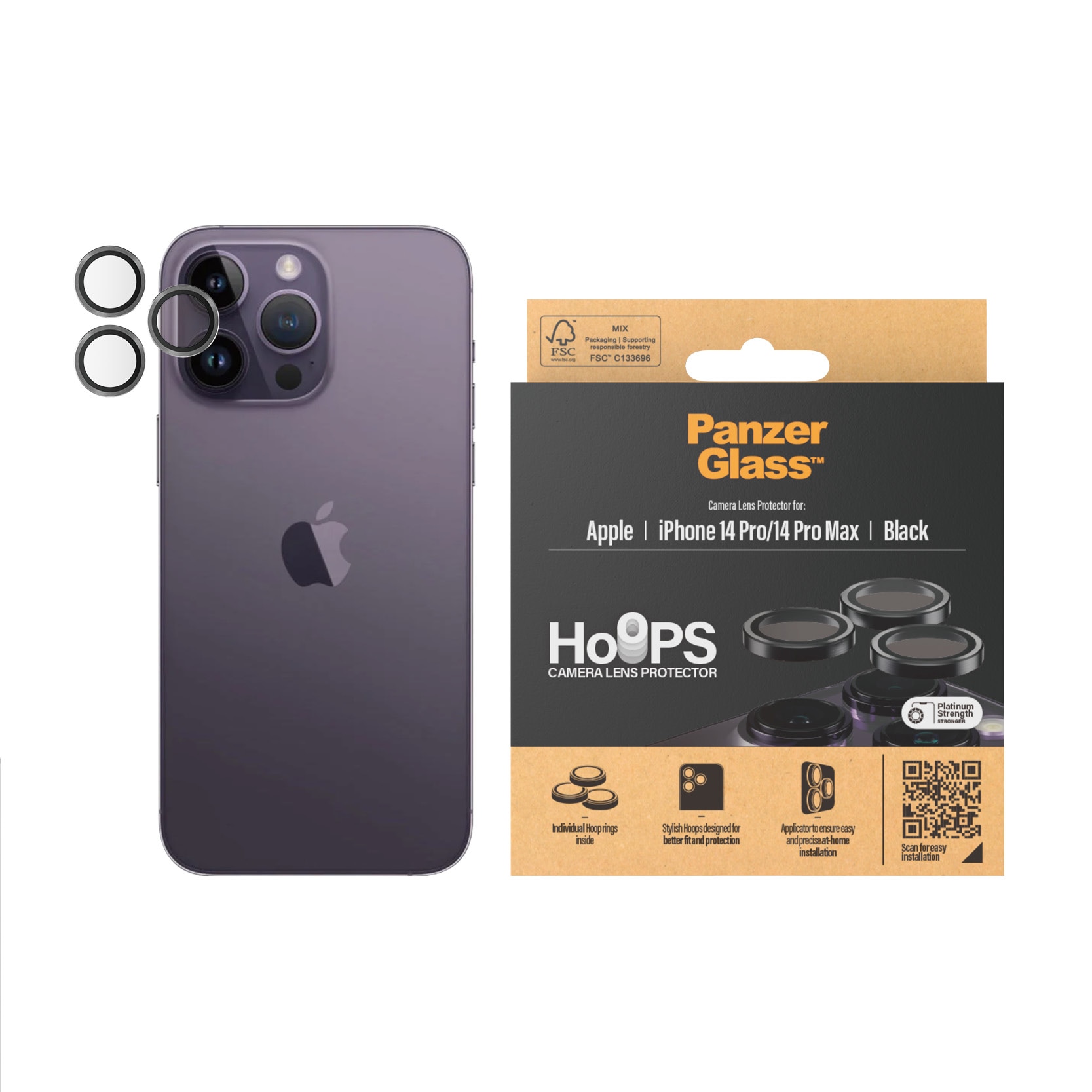iPhone 14 Pro Max Hoops Camera Lens Protector Negro