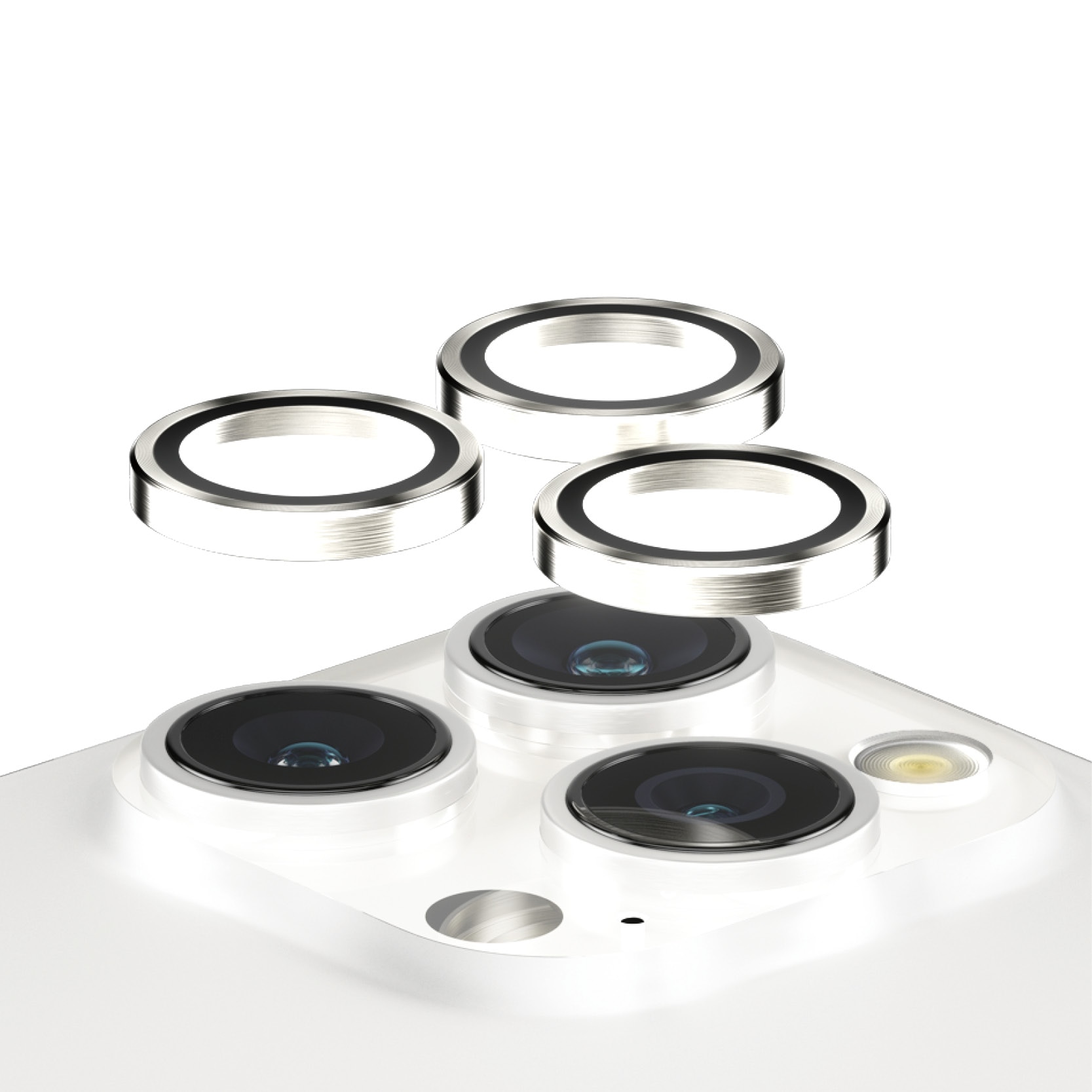 iPhone 15 Pro Hoops Camera Lens Protector Plata