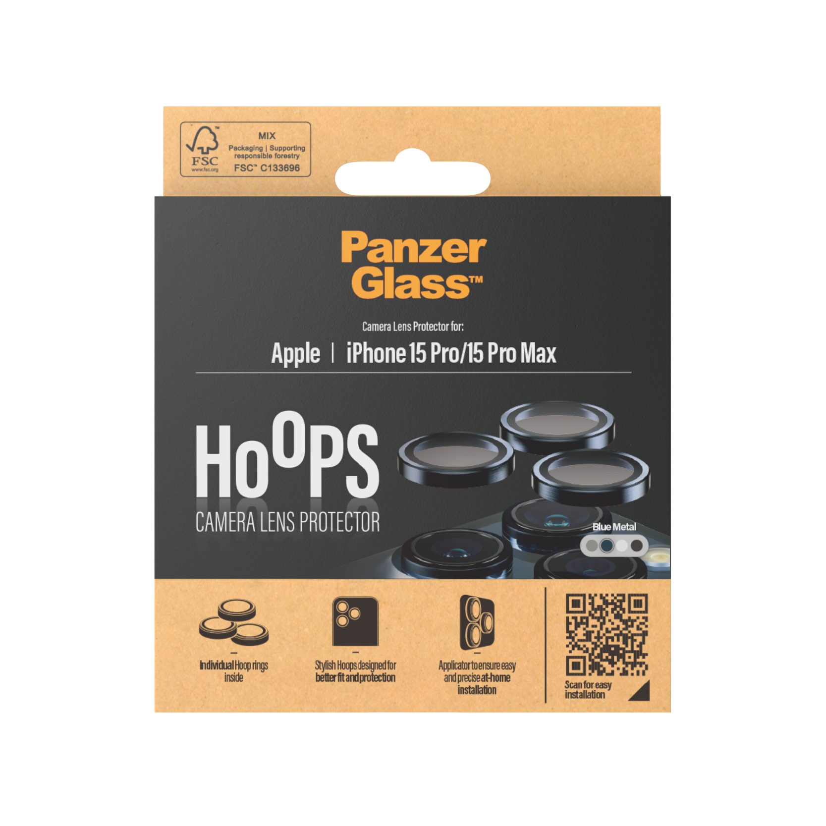 iPhone 15 Pro Hoops Camera Lens Protector Azul