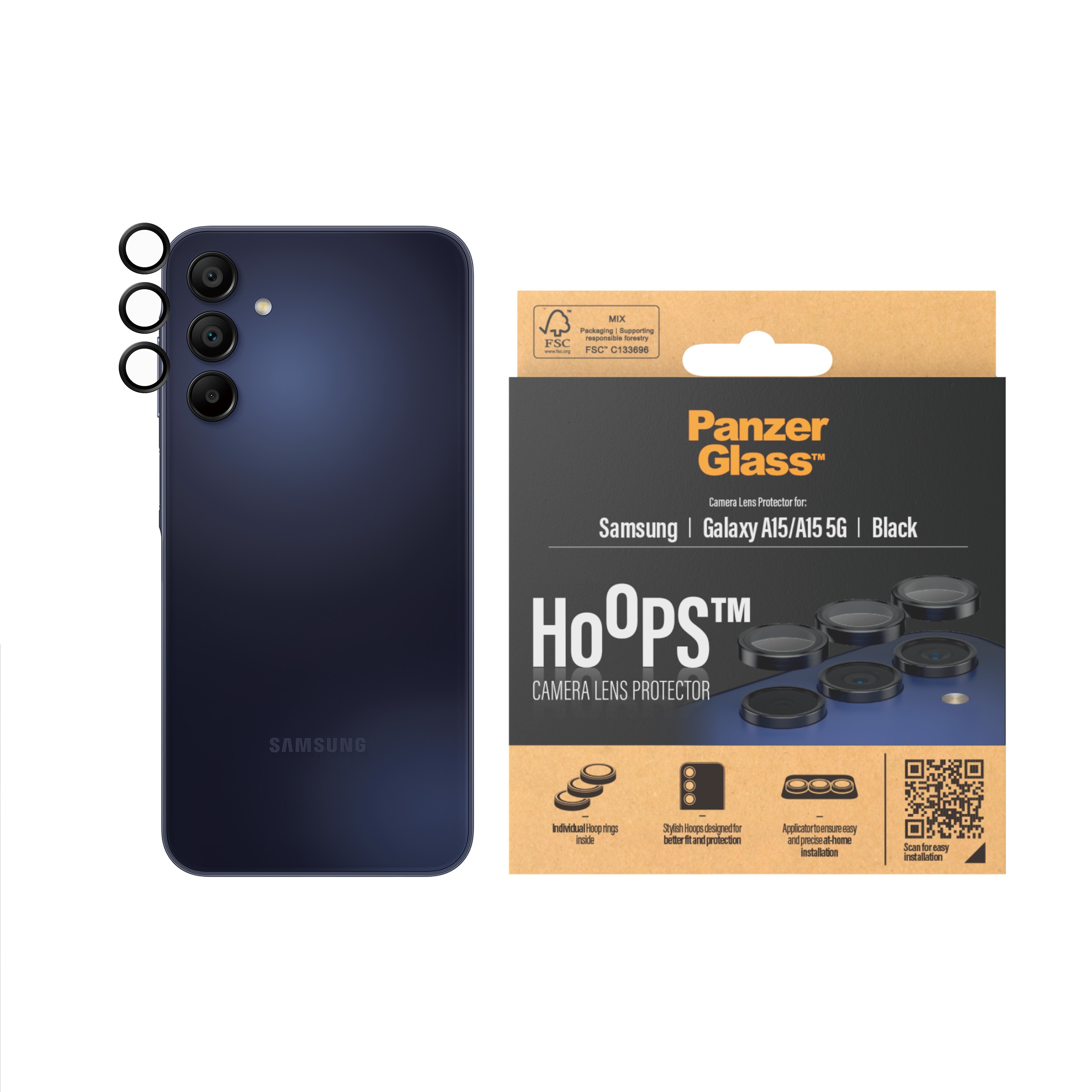 Samsung Galaxy A15 Hoops Camera Lens Protector Negro