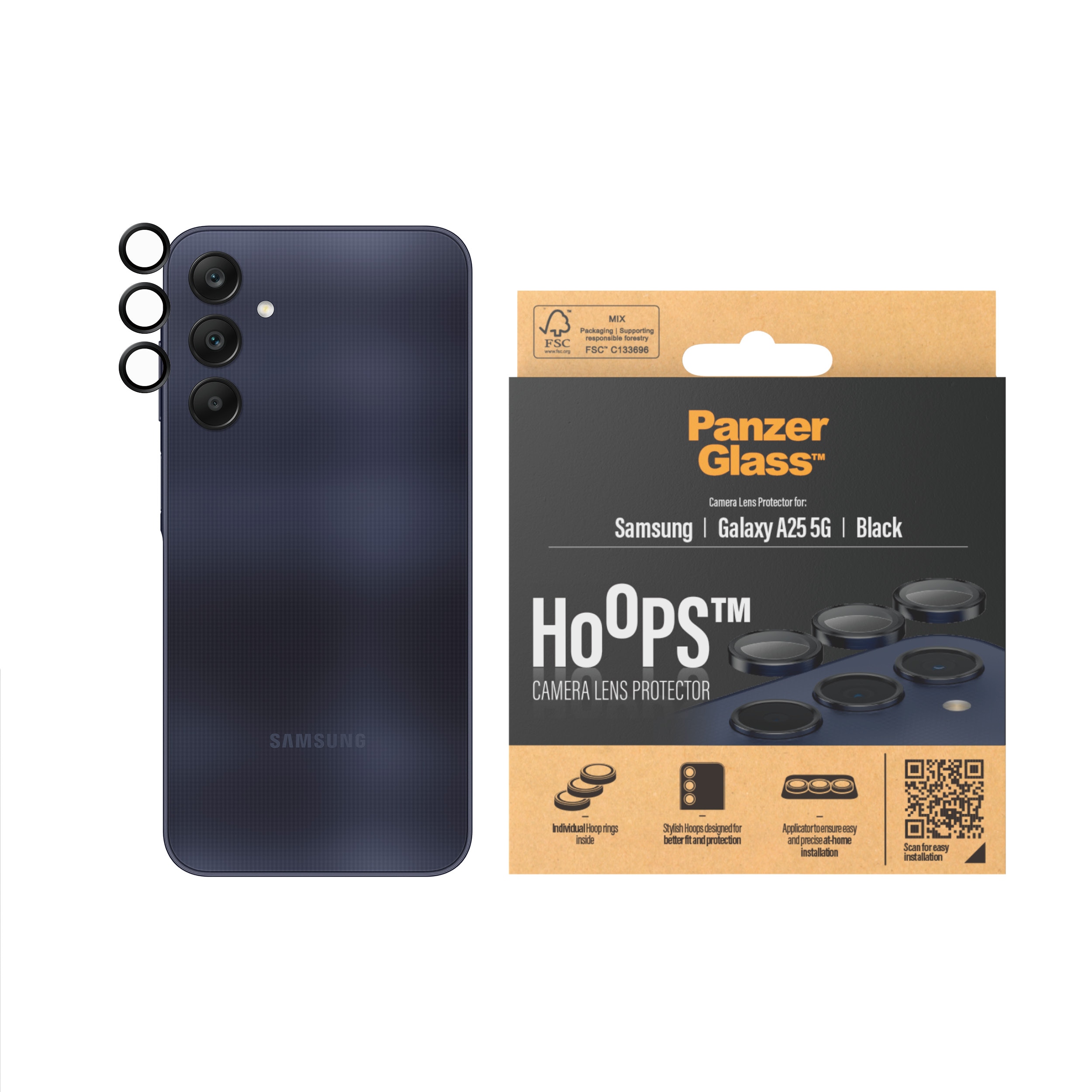 Samsung Galaxy A25 Hoops Camera Lens Protector Negro