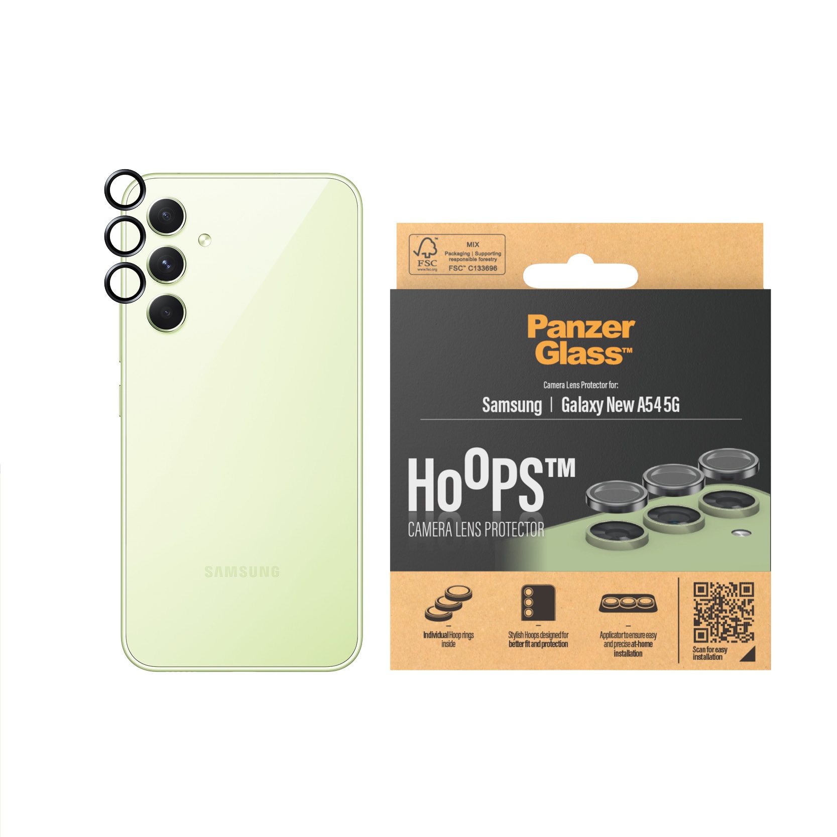 Samsung Galaxy A55 Hoops Camera Lens Protector Negro