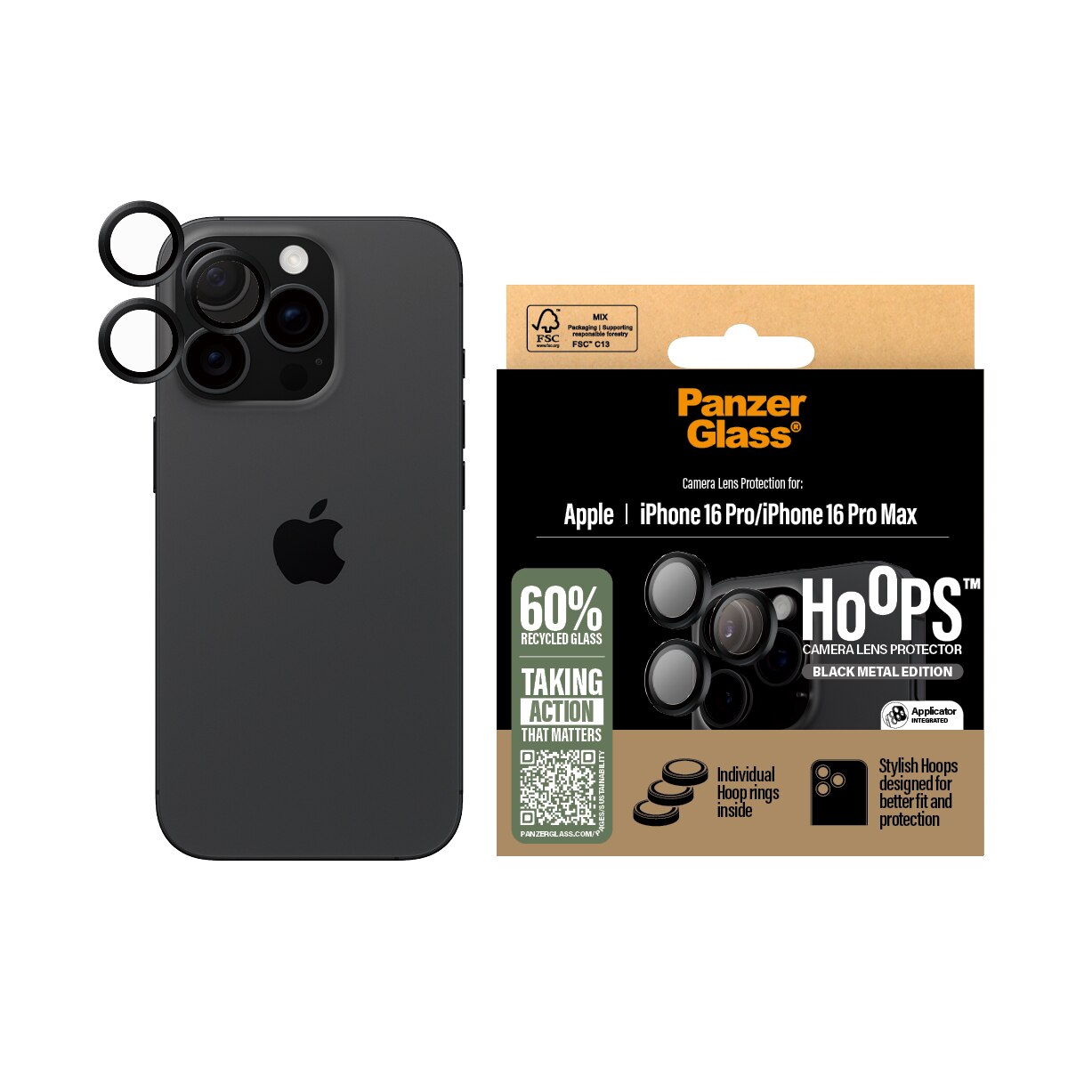 iPhone 16 Pro Max Hoops Camera Lens Protector Negro