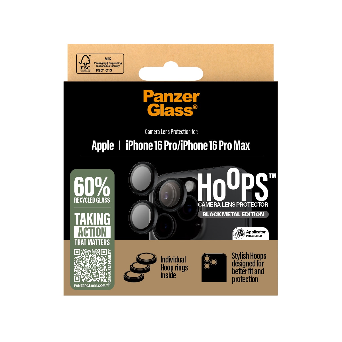 iPhone 16 Pro Max Hoops Camera Lens Protector Negro