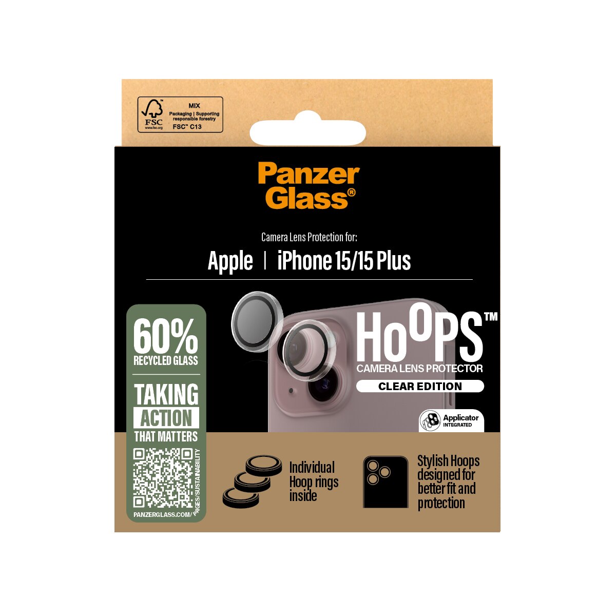 iPhone 15 Hoops Camera Lens Protector Transparente