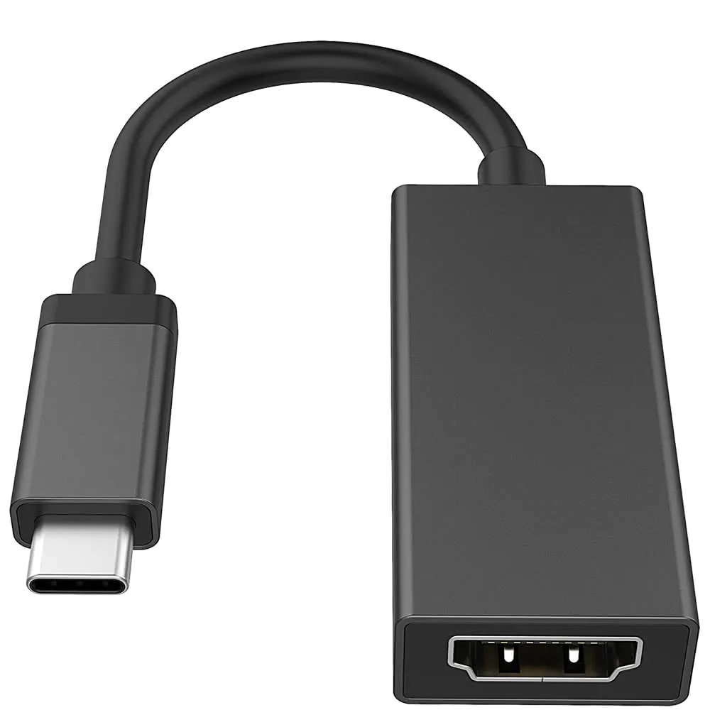 Adaptador de pantalla USB-C a HDMI 10cm Negro