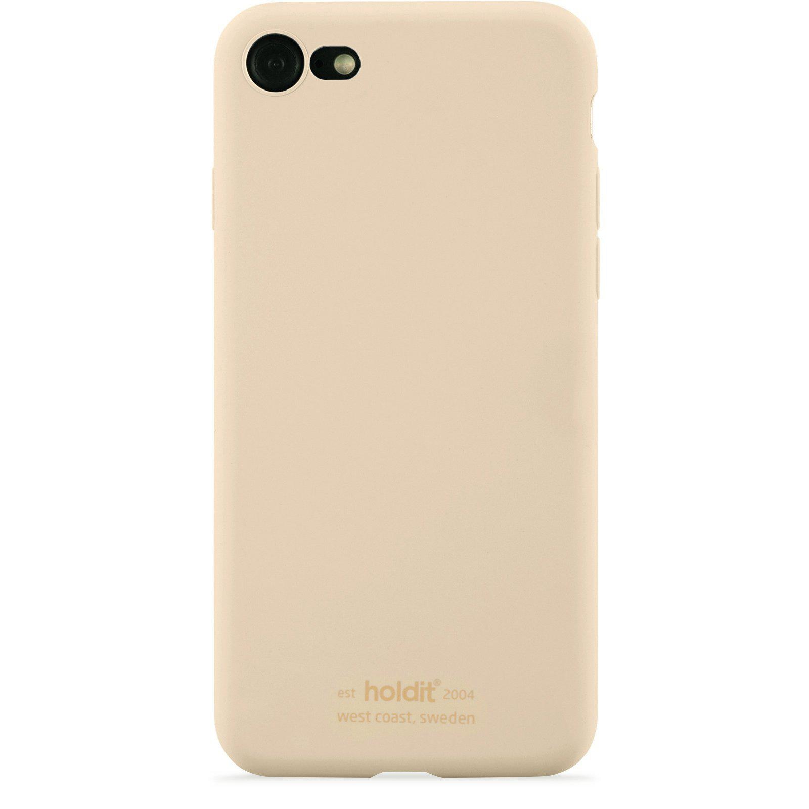 Funda de silicona iPhone SE (2022) Beige