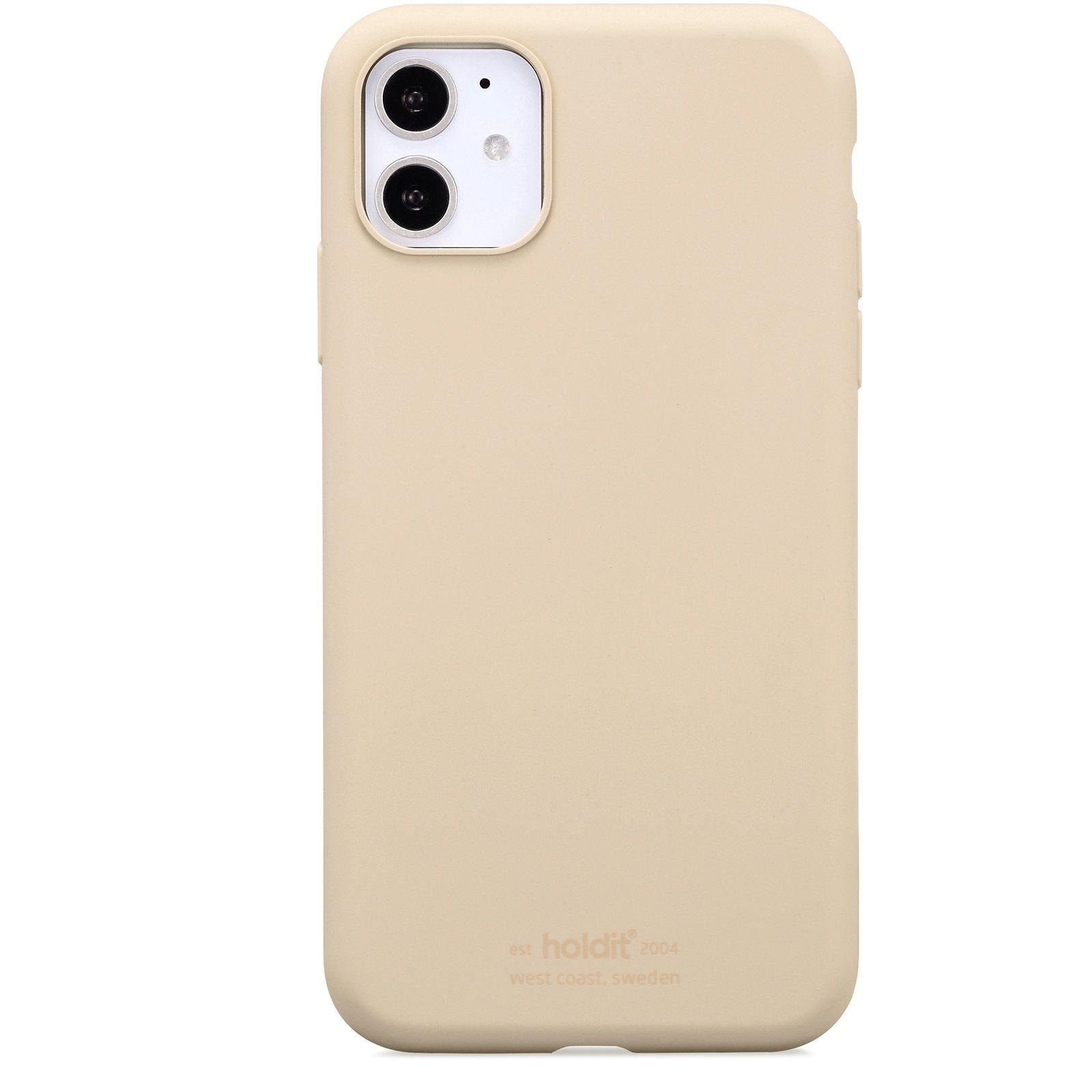 Funda de silicona iPhone 11/XR Beige