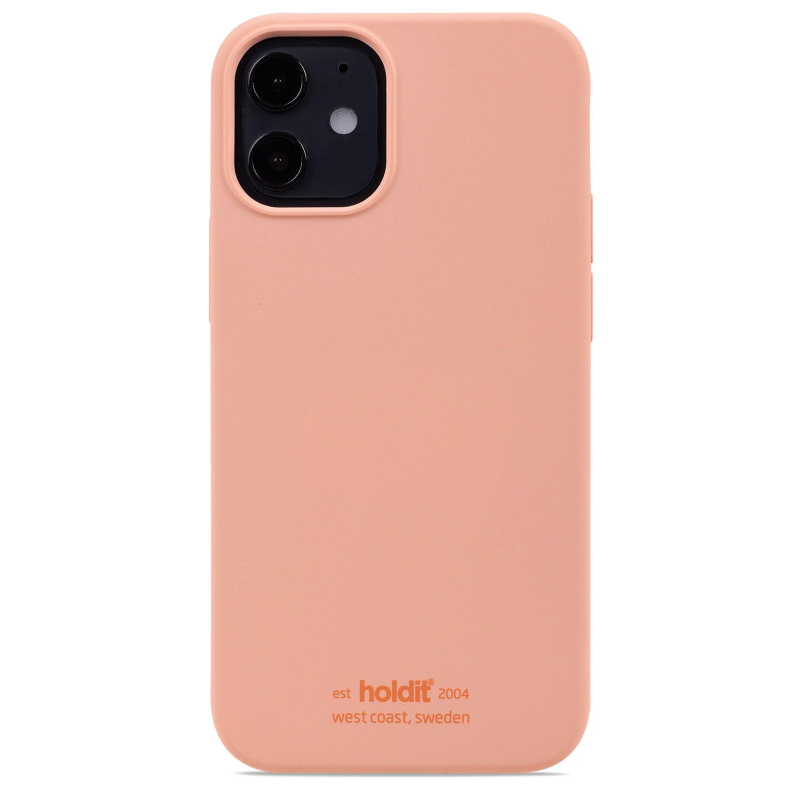 Funda de silicona iPhone 12 Mini Pink Peach