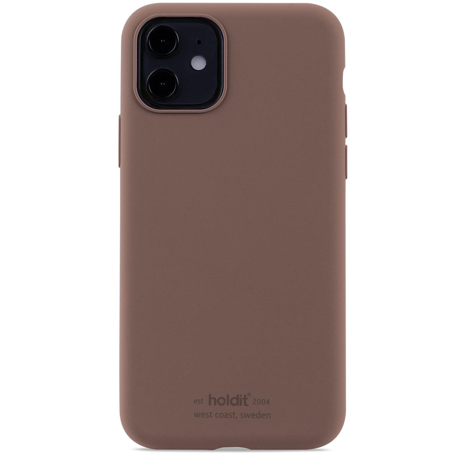 Funda de silicona iPhone 11/XR Dark Brown