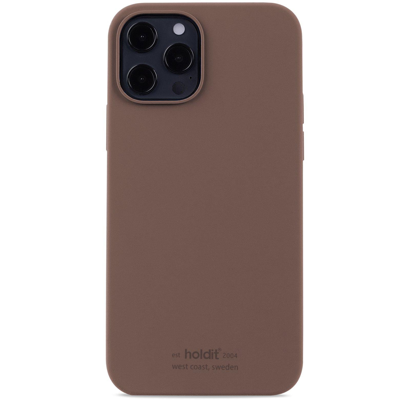 Funda de silicona iPhone 12/12 Pro Dark Brown