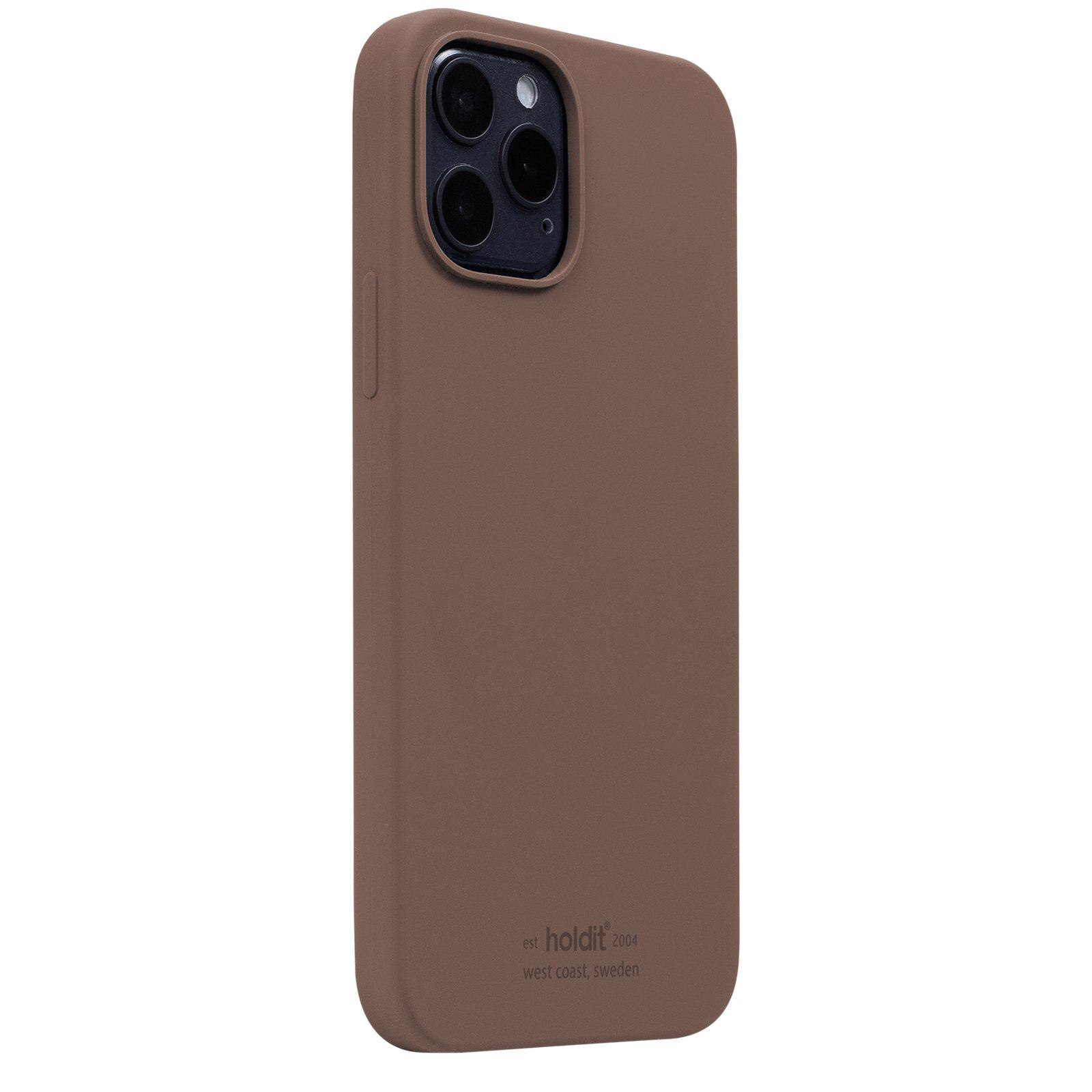 Funda de silicona iPhone 12/12 Pro Dark Brown