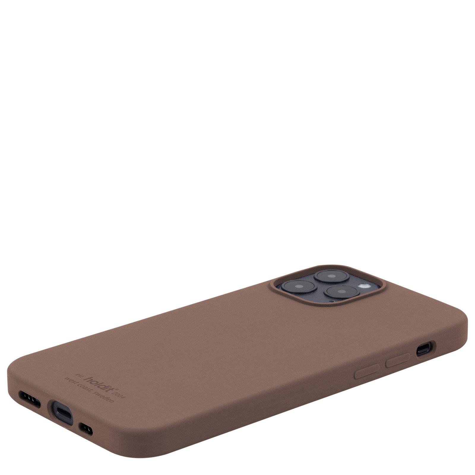 Funda de silicona iPhone 12/12 Pro Dark Brown