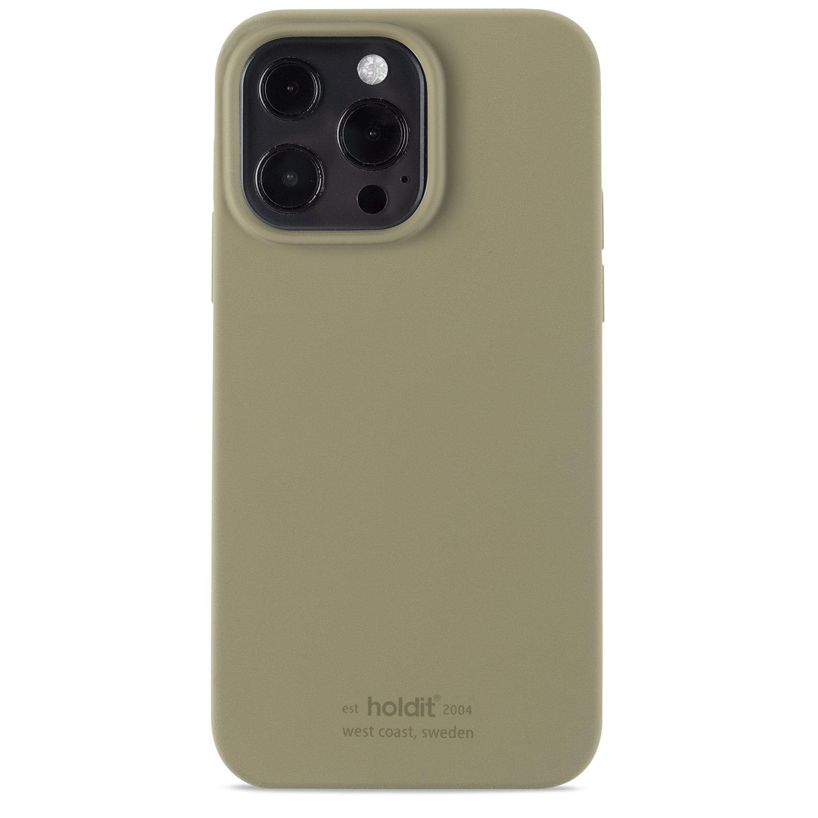 Funda de silicona iPhone 13 Pro Khaki Green