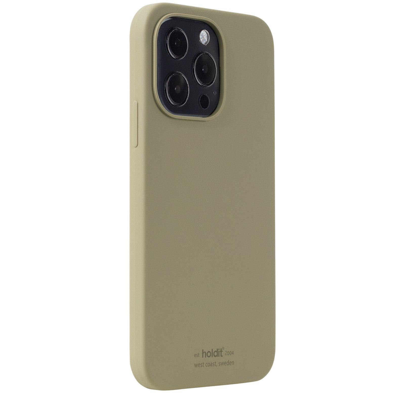 Funda de silicona iPhone 13 Pro Khaki Green