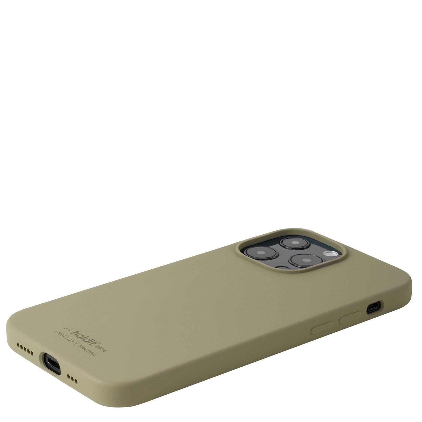 Funda de silicona iPhone 13 Pro Khaki Green