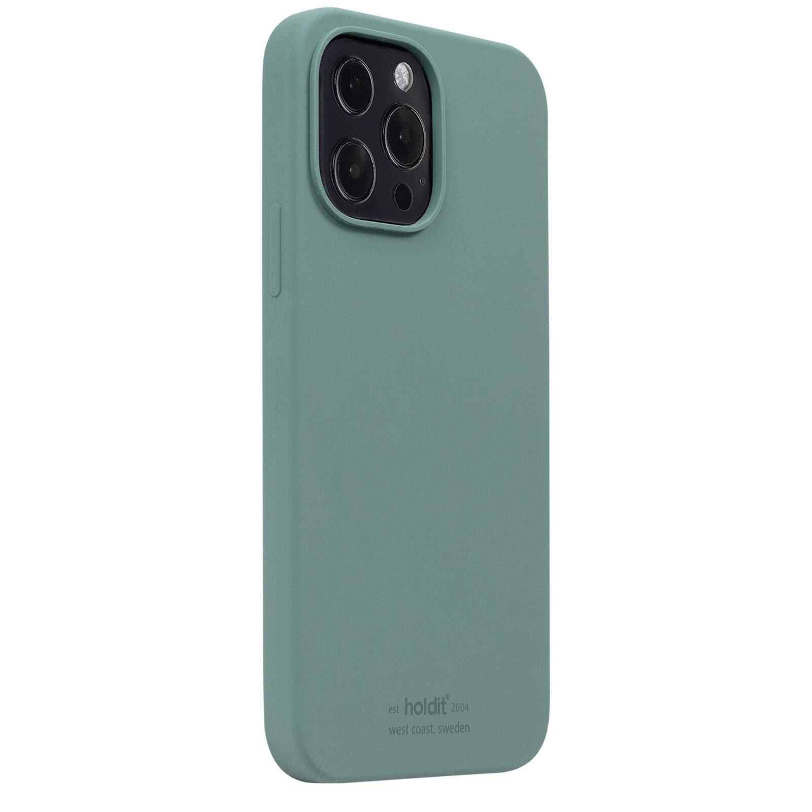 Funda de silicona iPhone 14 Pro Moss Green