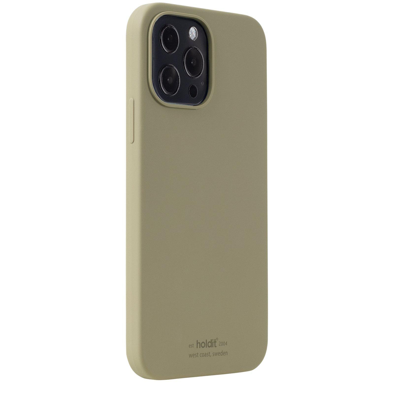 Funda de silicona iPhone 13 Pro Max Khaki Green