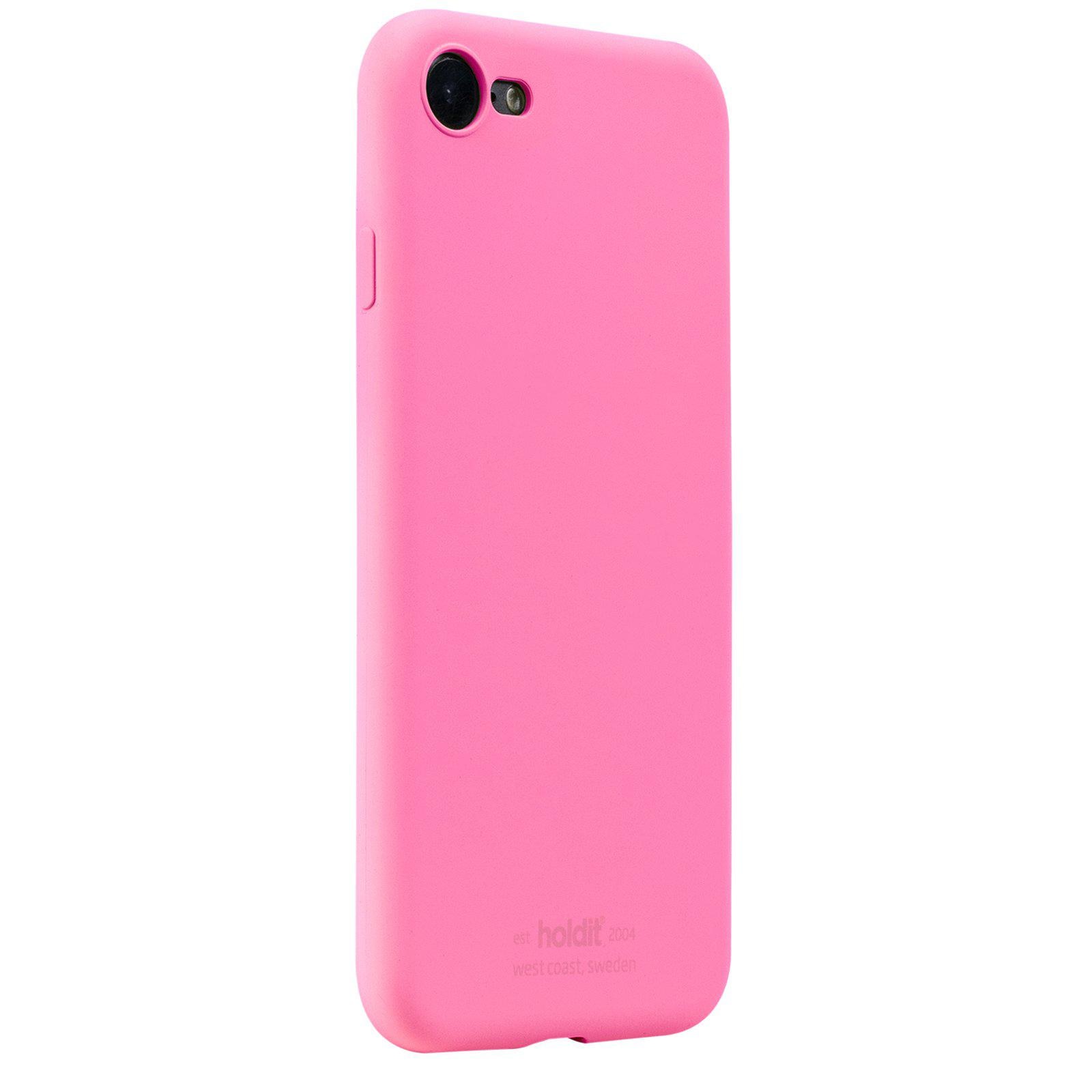 Funda de silicona iPhone SE (2022) Bright Pink