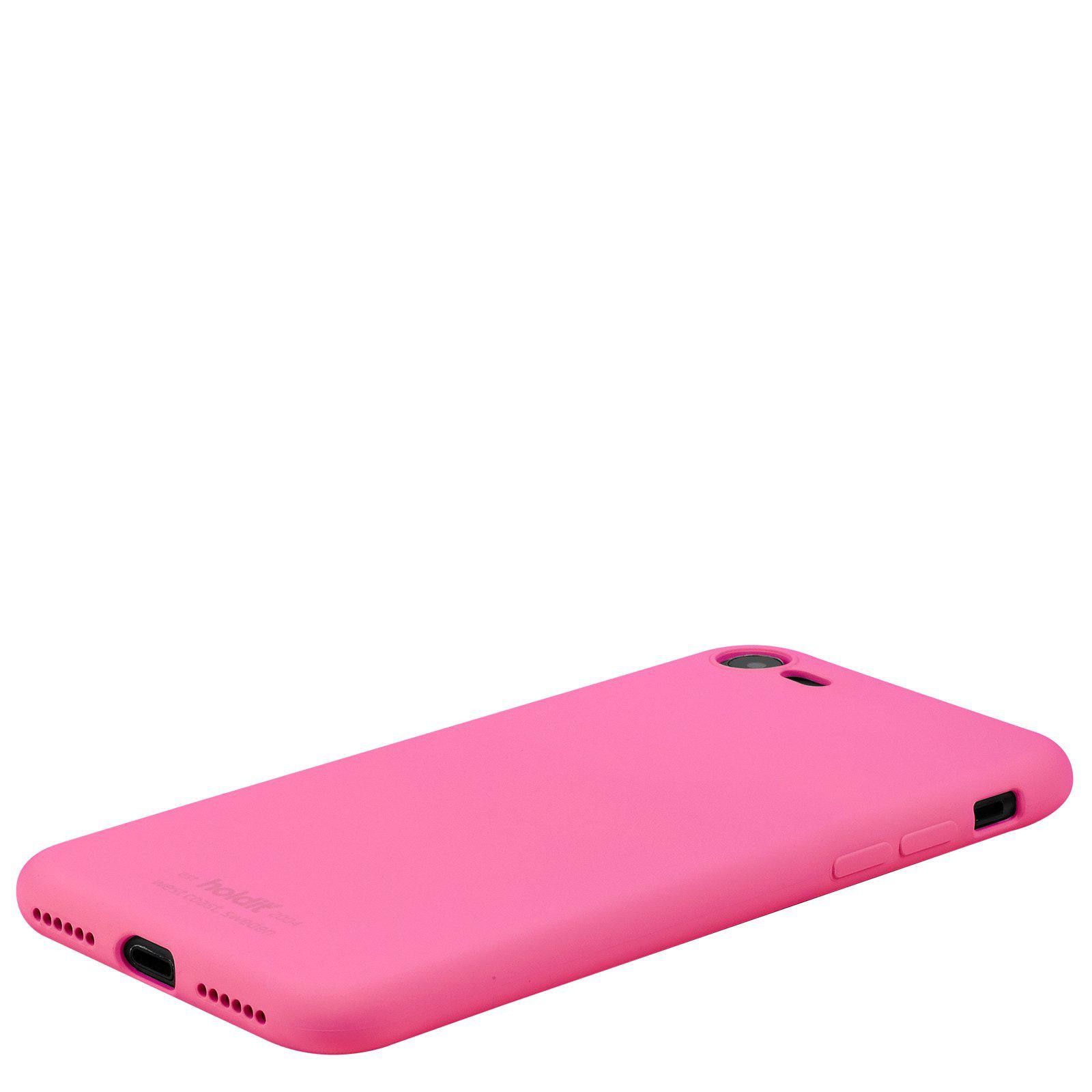 Funda de silicona iPhone SE (2022) Bright Pink