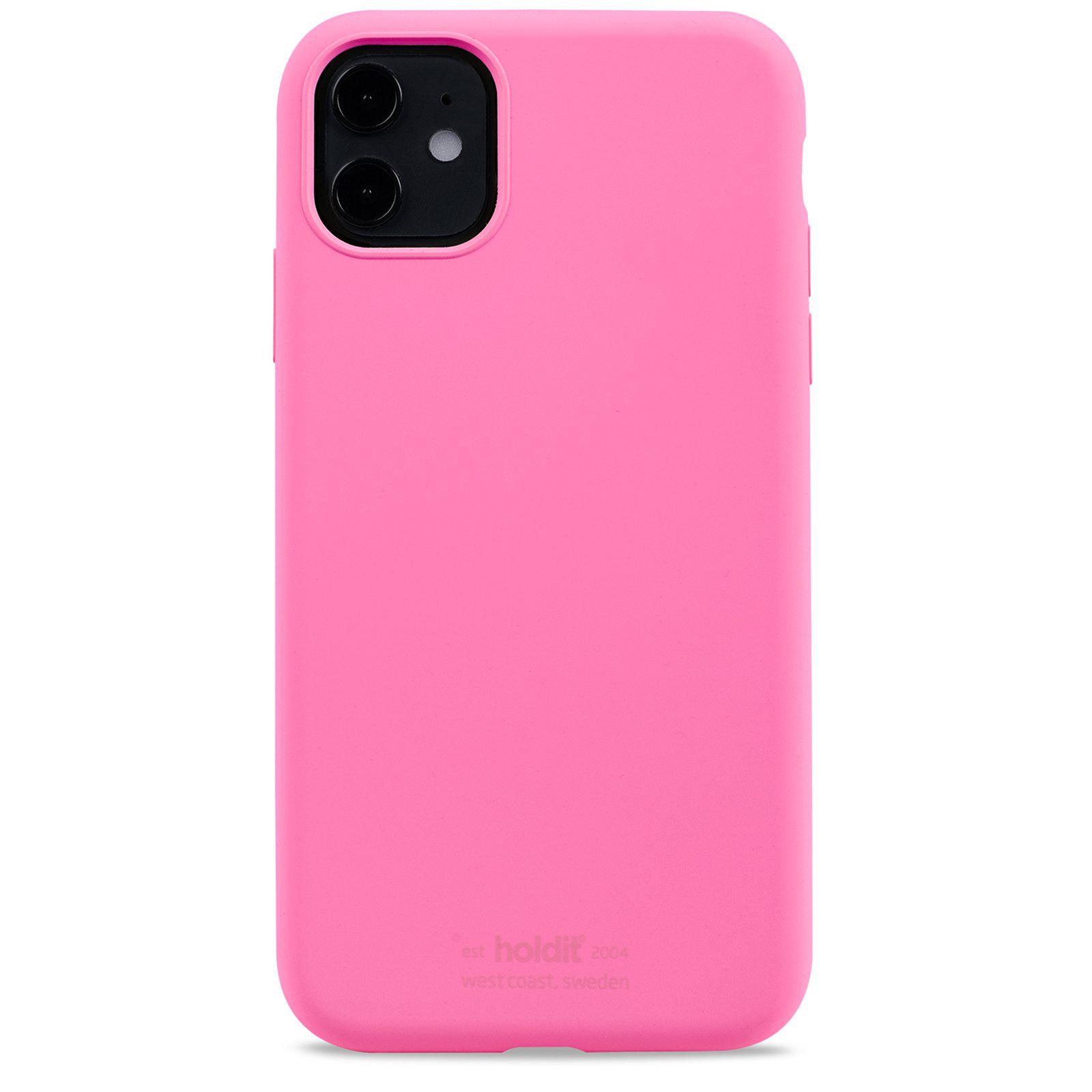 Funda de silicona iPhone 11/XR Bright Pink