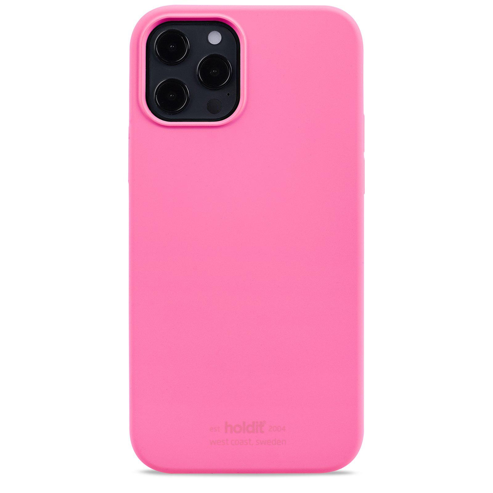 Funda de silicona iPhone 12/12 Pro Bright Pink