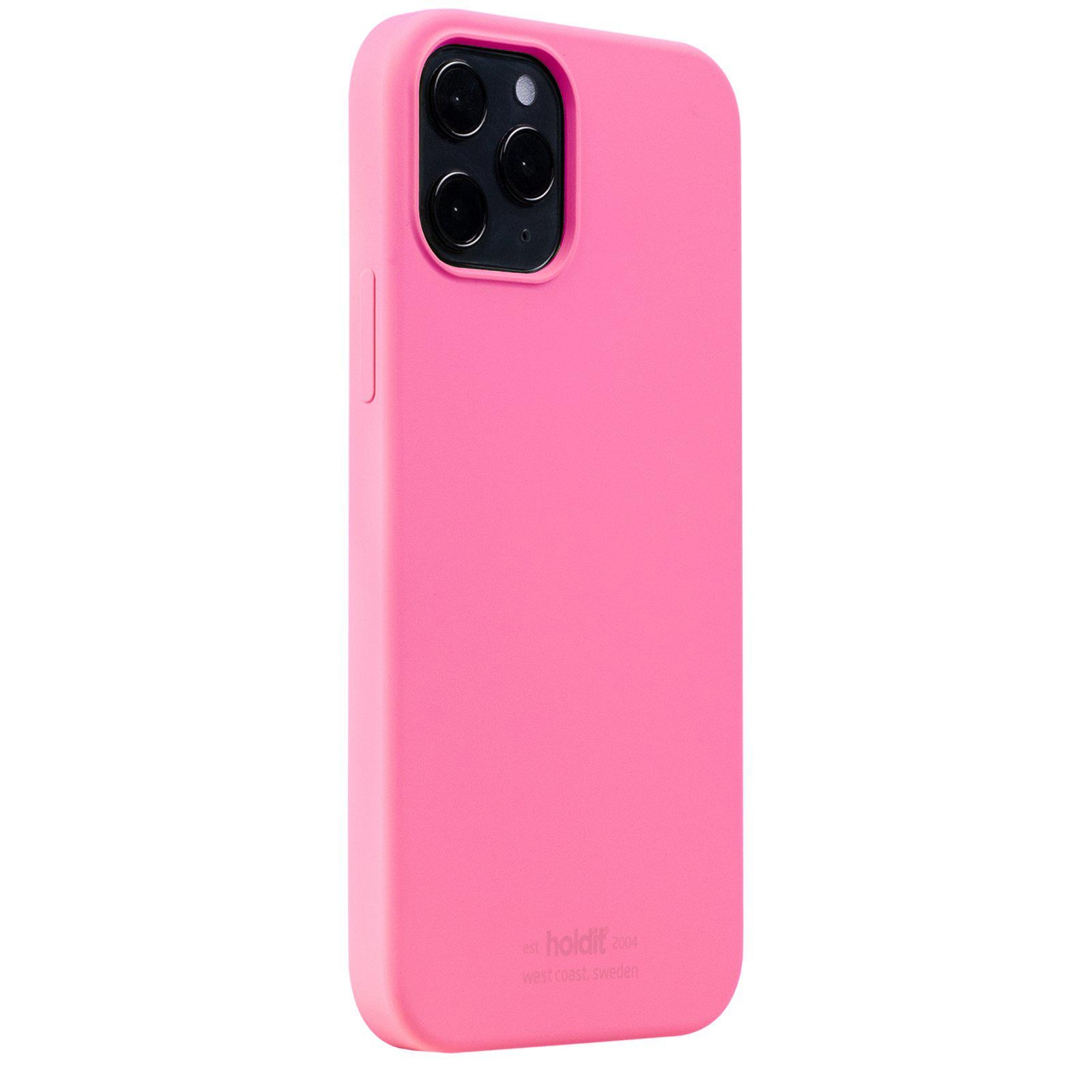 Funda de silicona iPhone 12/12 Pro Bright Pink