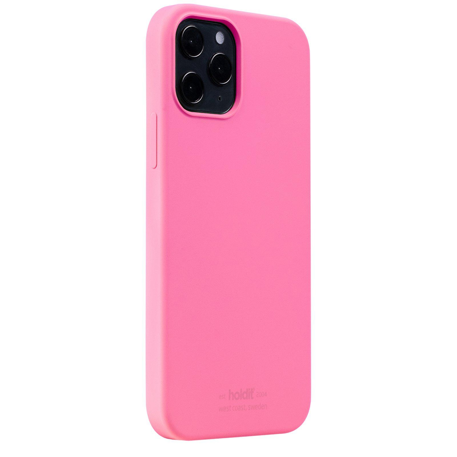Funda de silicona para iPhone 12/iPhone 12 Pro Bright Pink