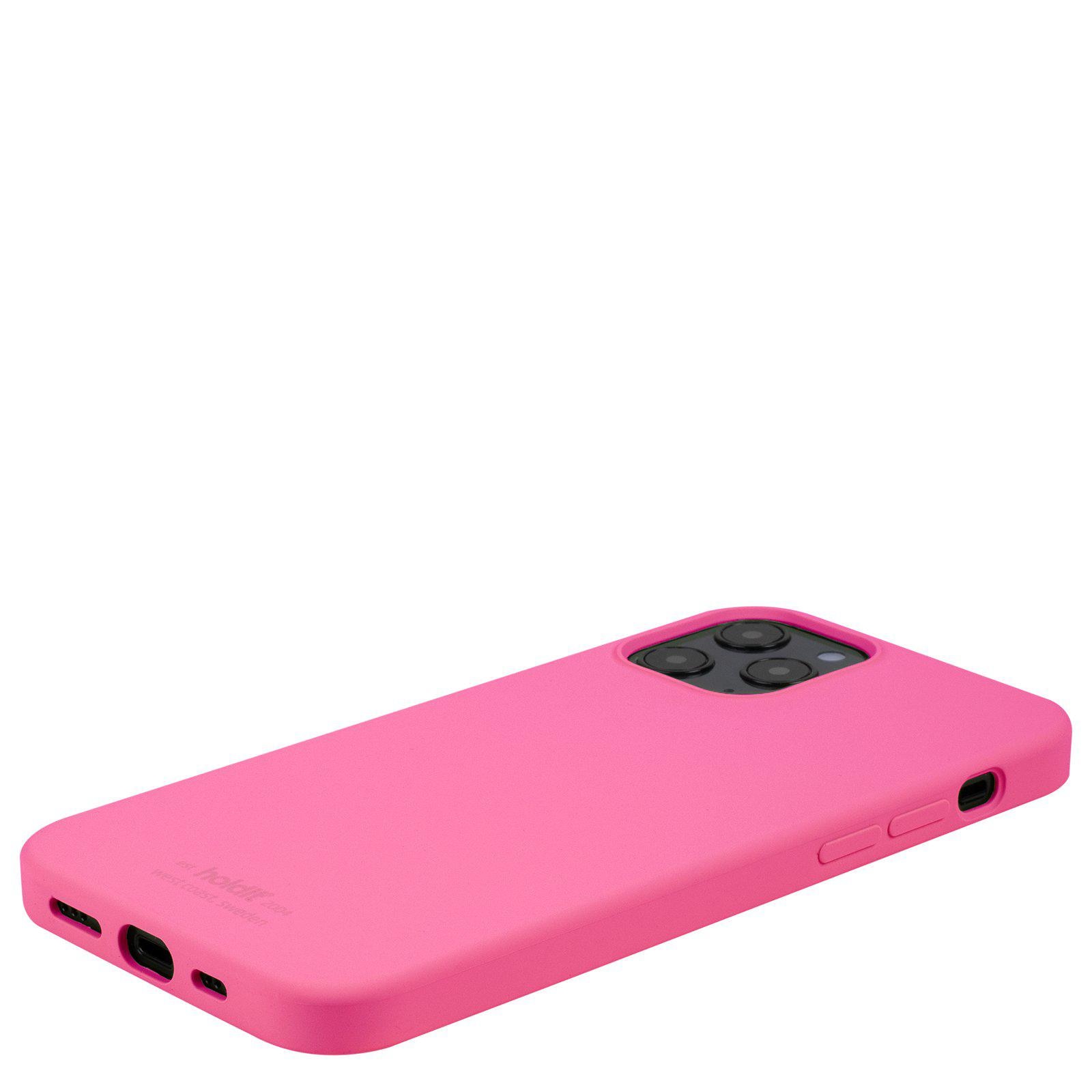 Funda de silicona iPhone 12/12 Pro Bright Pink