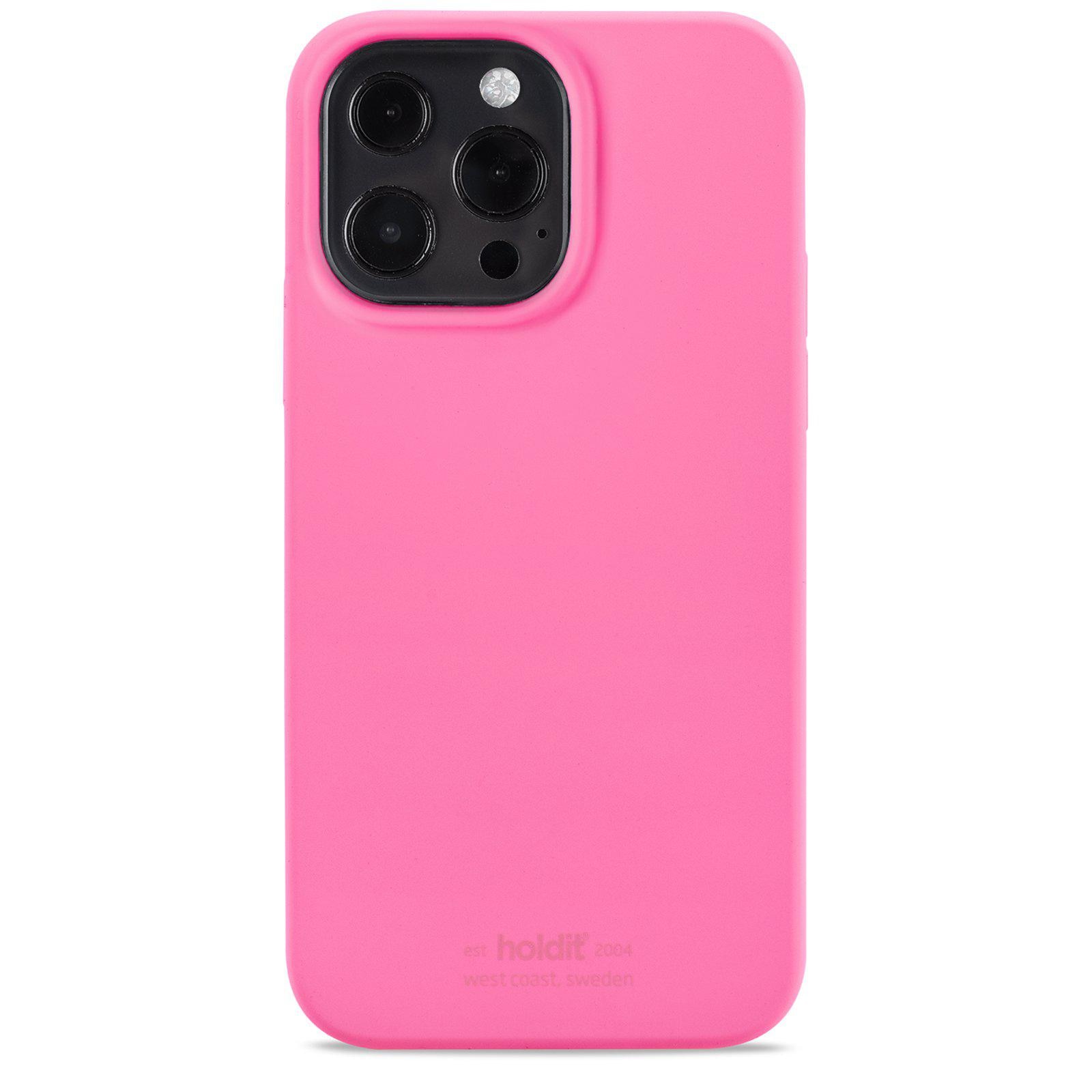 Funda de silicona iPhone 14 Pro Bright Pink