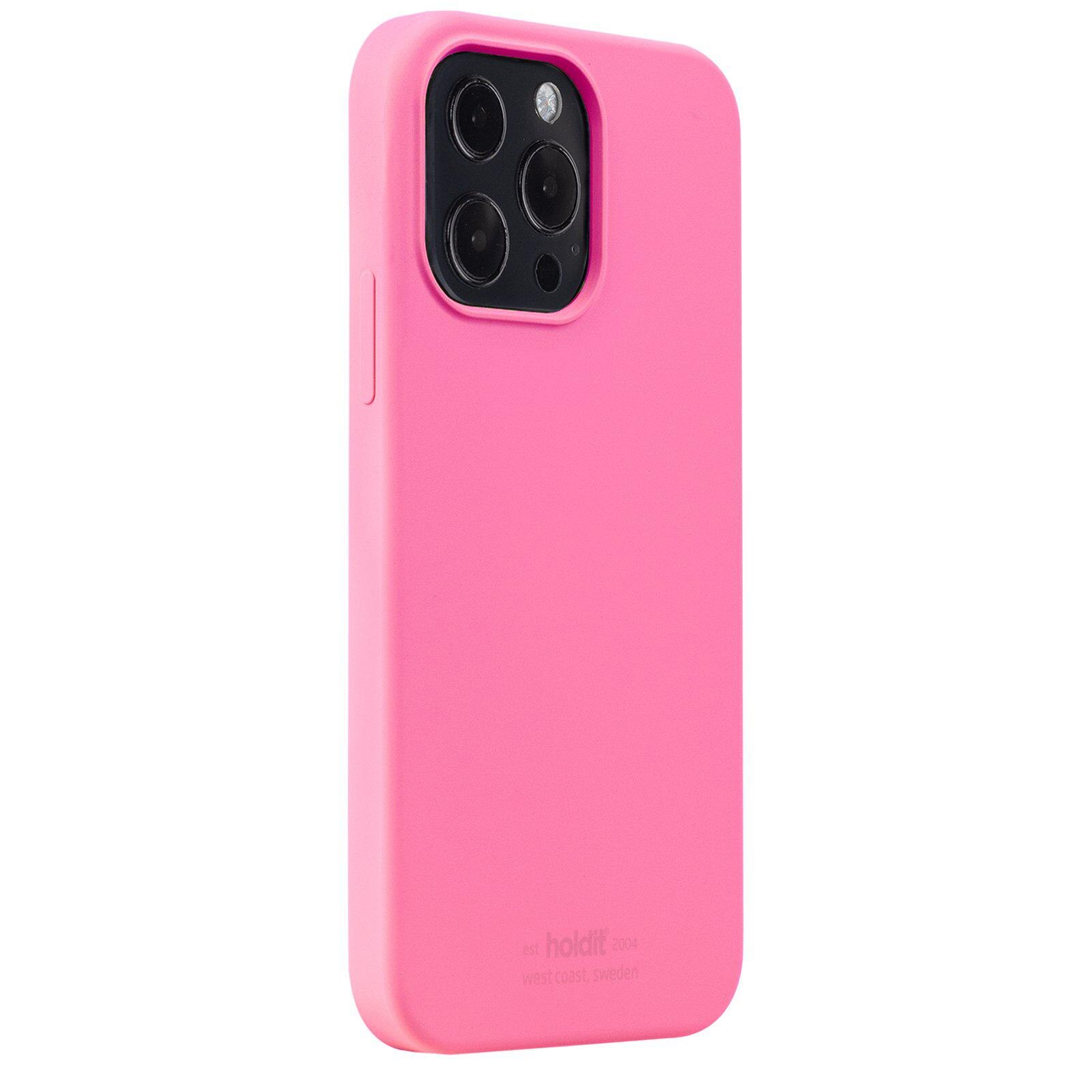 Funda de silicona iPhone 14 Pro Bright Pink