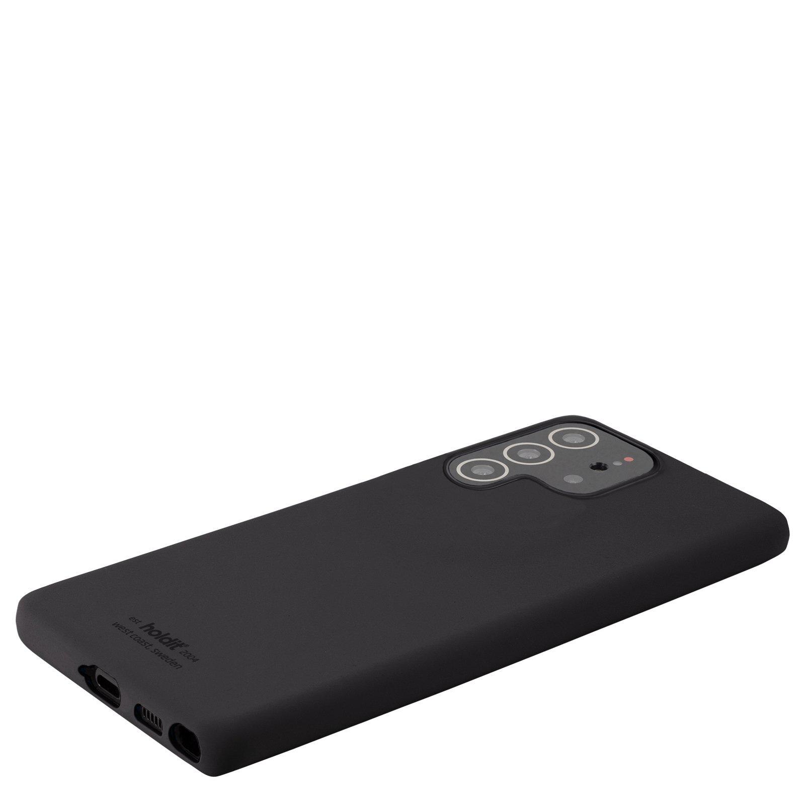 Funda de silicona para Samsung Galaxy S22 Ultra Negro