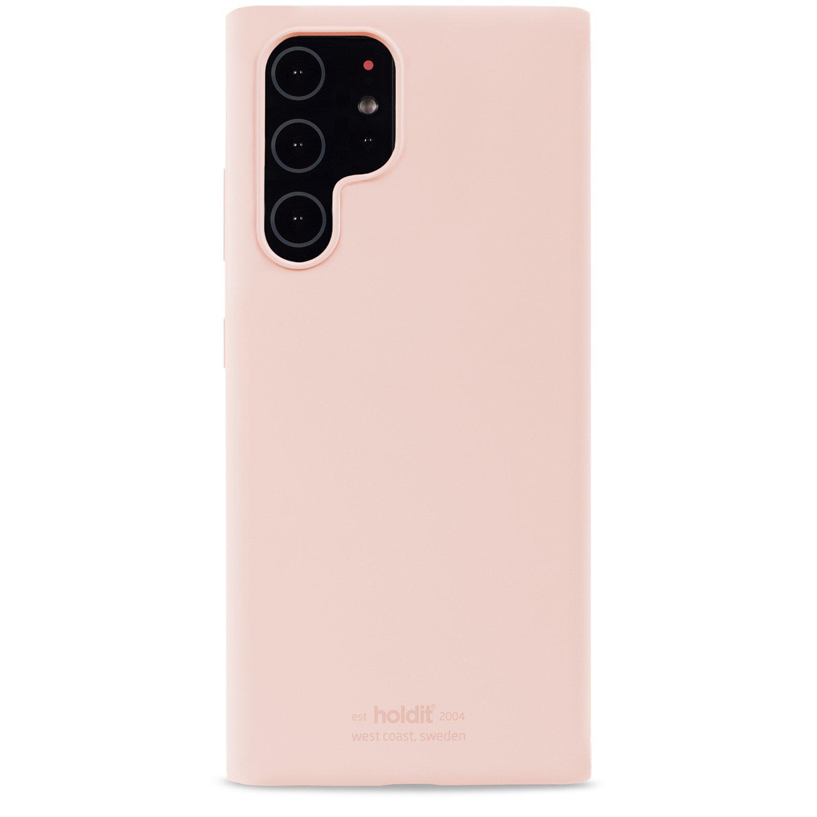 Funda de silicona para Samsung Galaxy S22 Ultra Rosa
