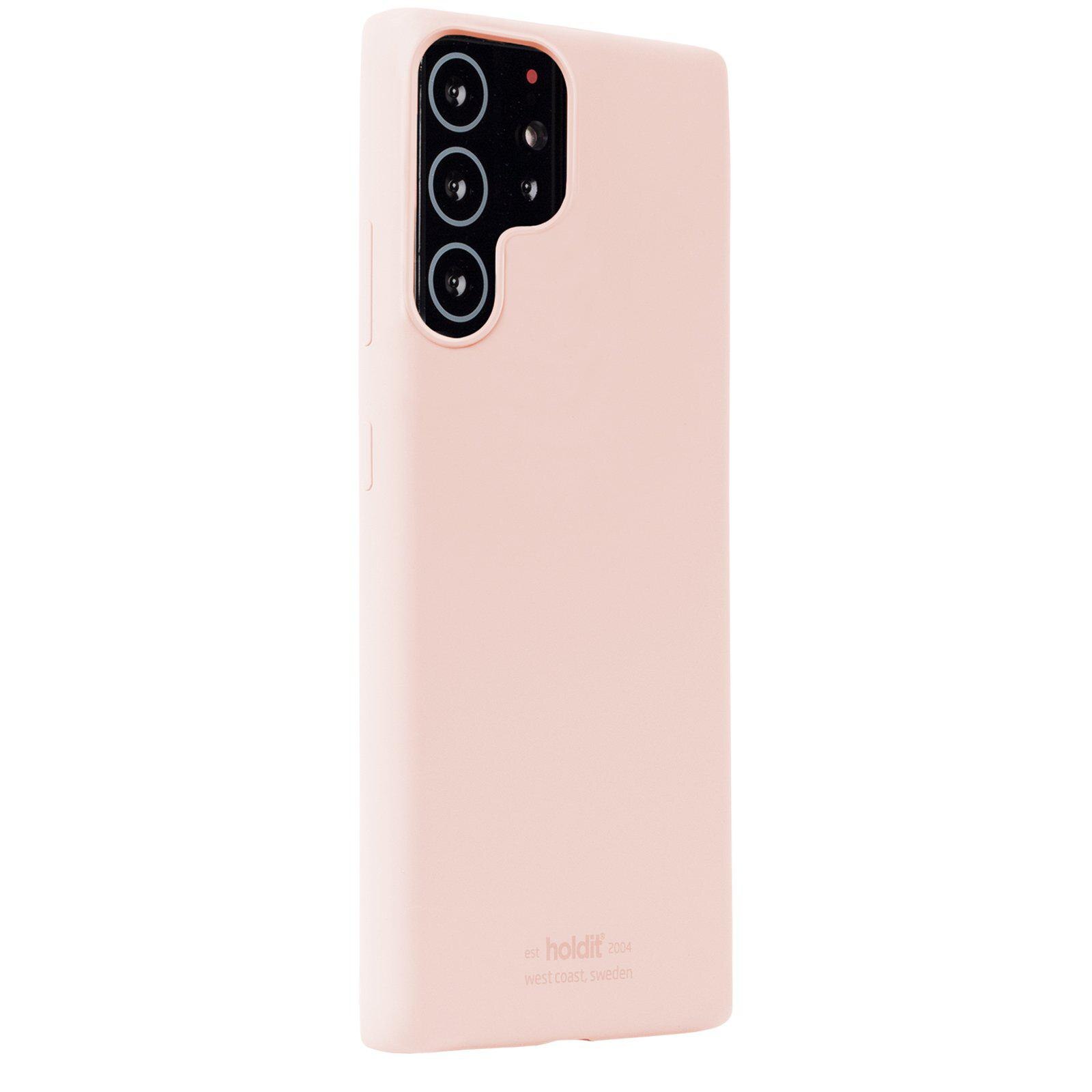 Funda de silicona para Samsung Galaxy S22 Ultra Rosa