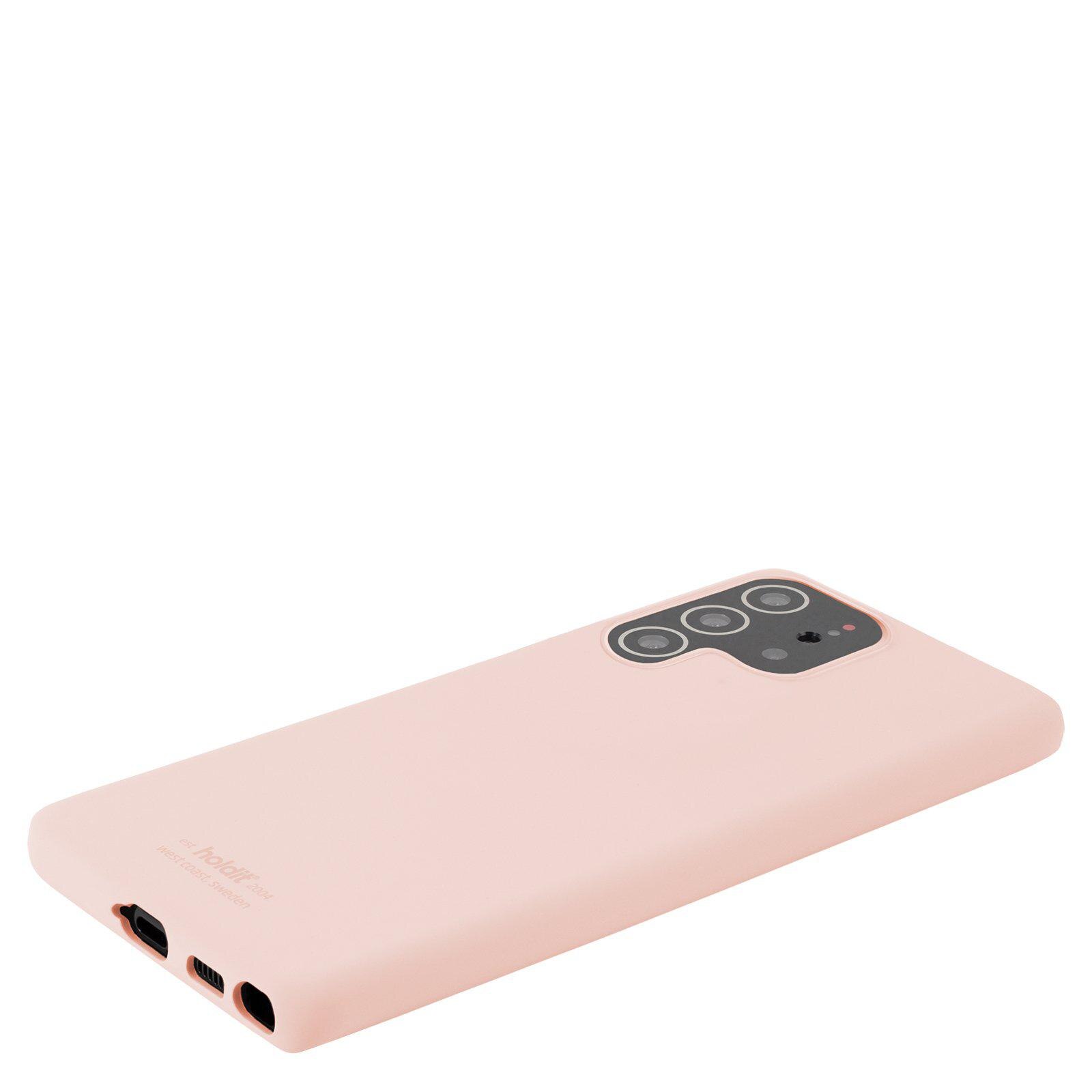 Funda de silicona para Samsung Galaxy S22 Ultra Rosa
