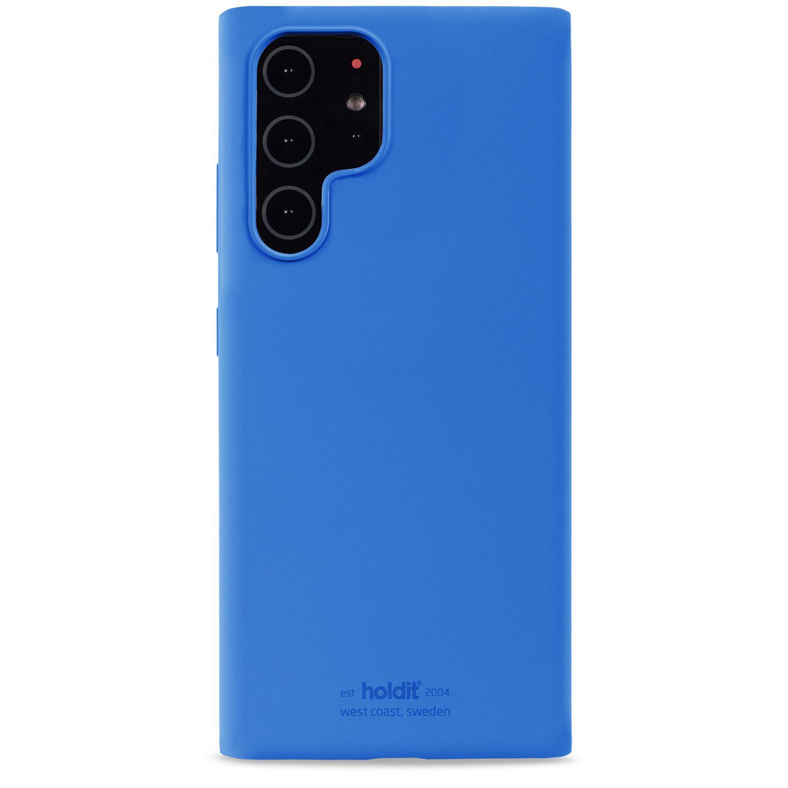 Funda de silicona para Samsung Galaxy S22 Ultra Azul
