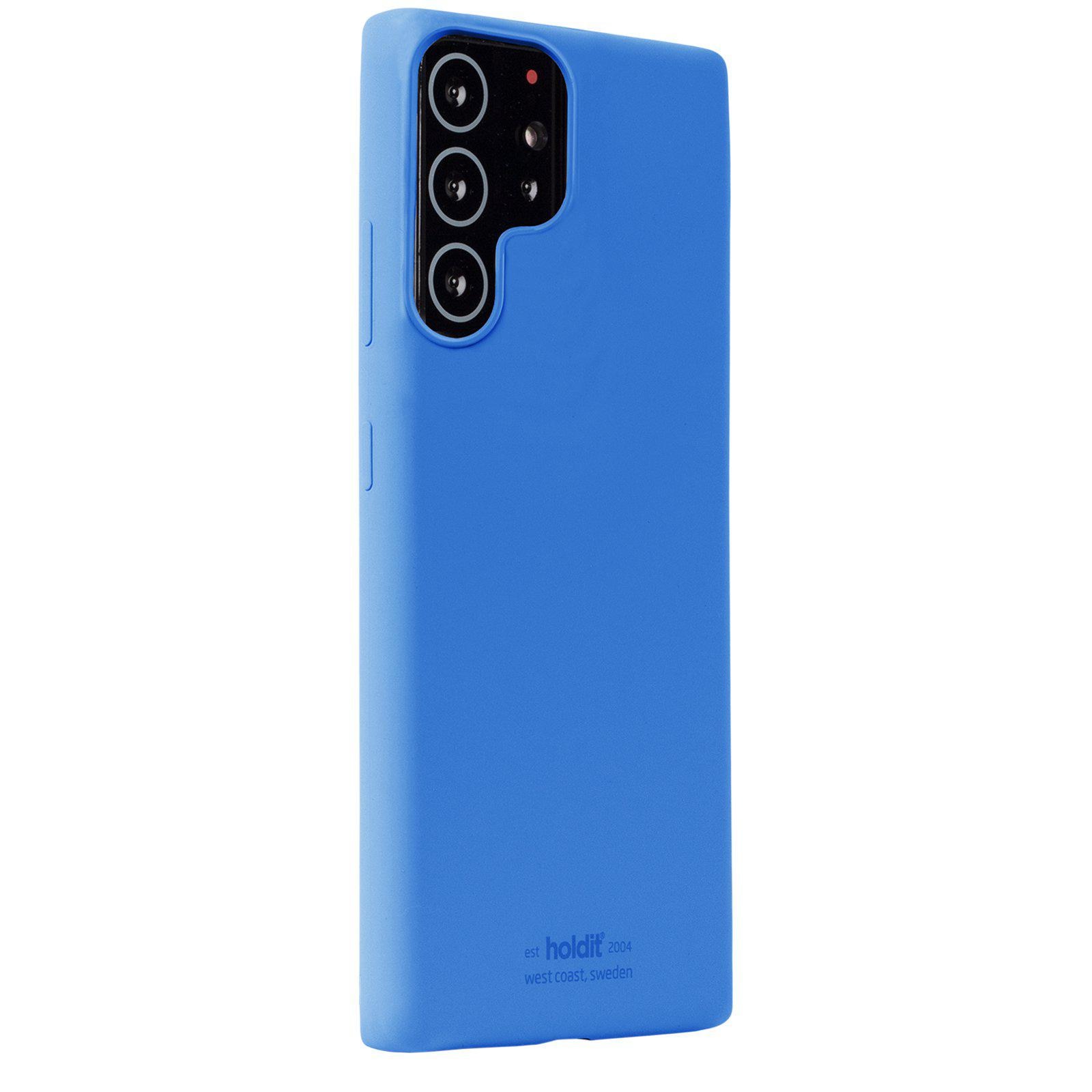 Funda de silicona para Samsung Galaxy S22 Ultra Azul