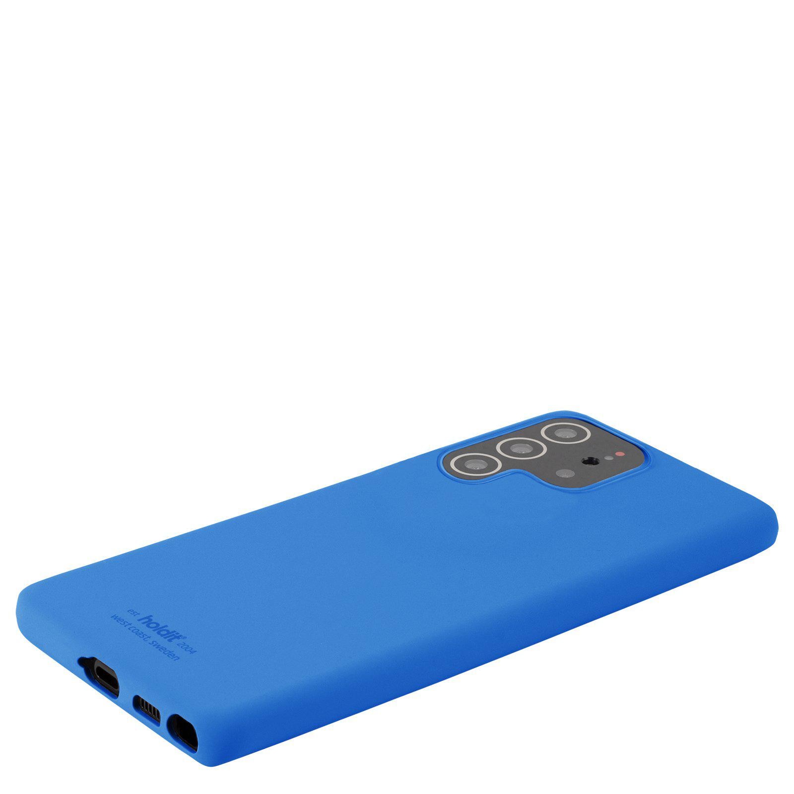 Funda de silicona para Samsung Galaxy S22 Ultra Azul