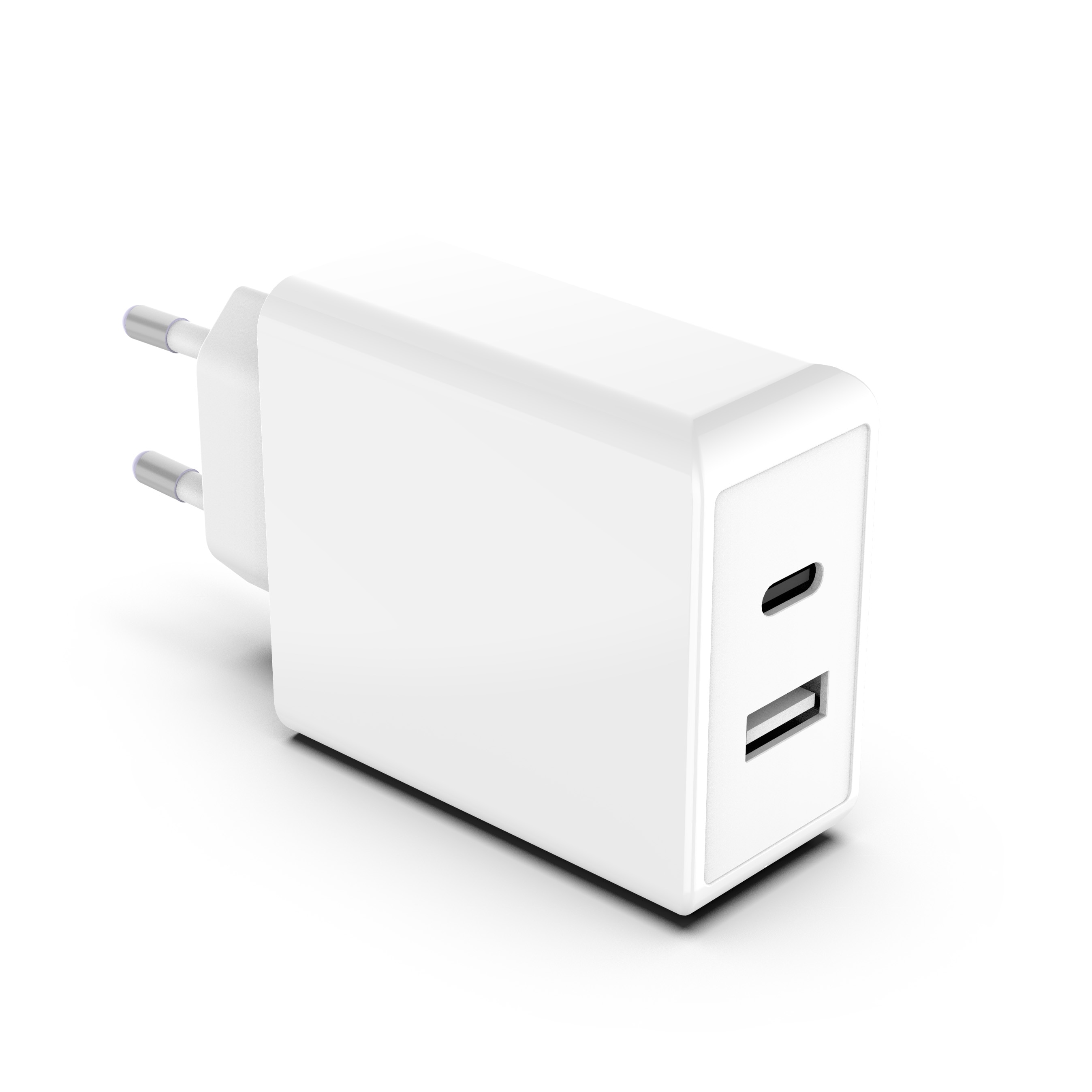 Adaptador de corriente USB-C+A de 65W Power Delivery Blanco