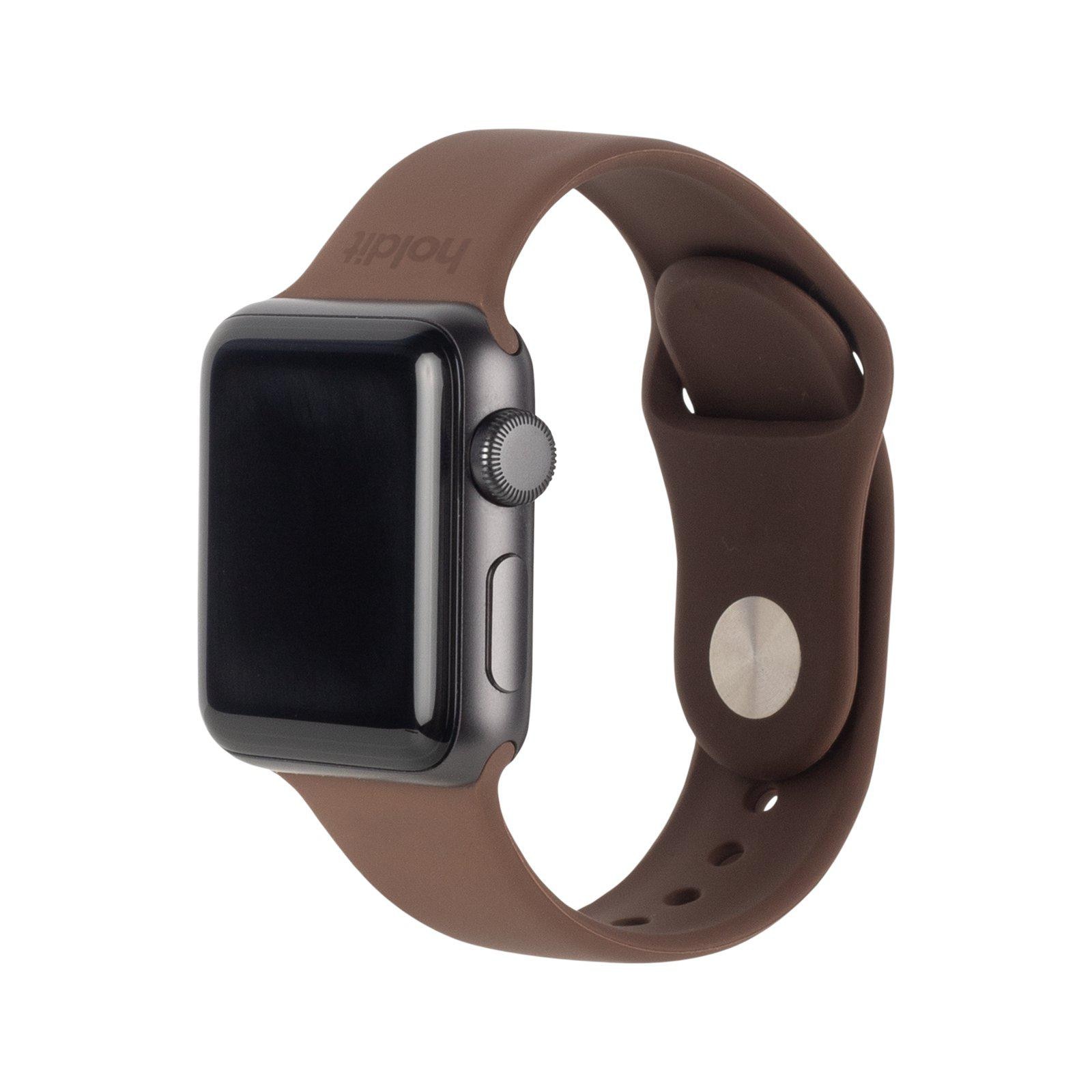 Correa de silicona Apple Watch 44mm Dark Brown