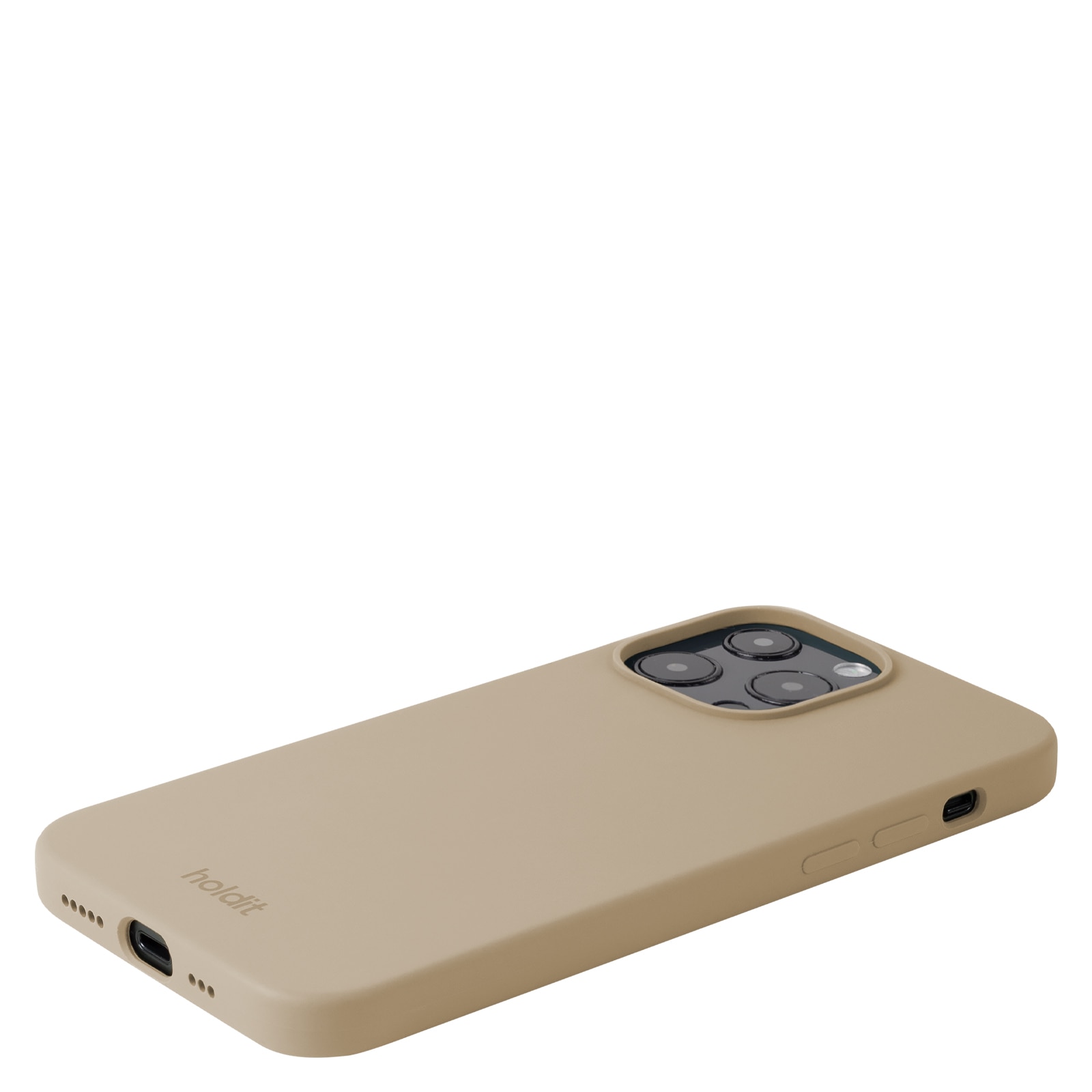 Funda de silicona para iPhone 13 Pro Beige