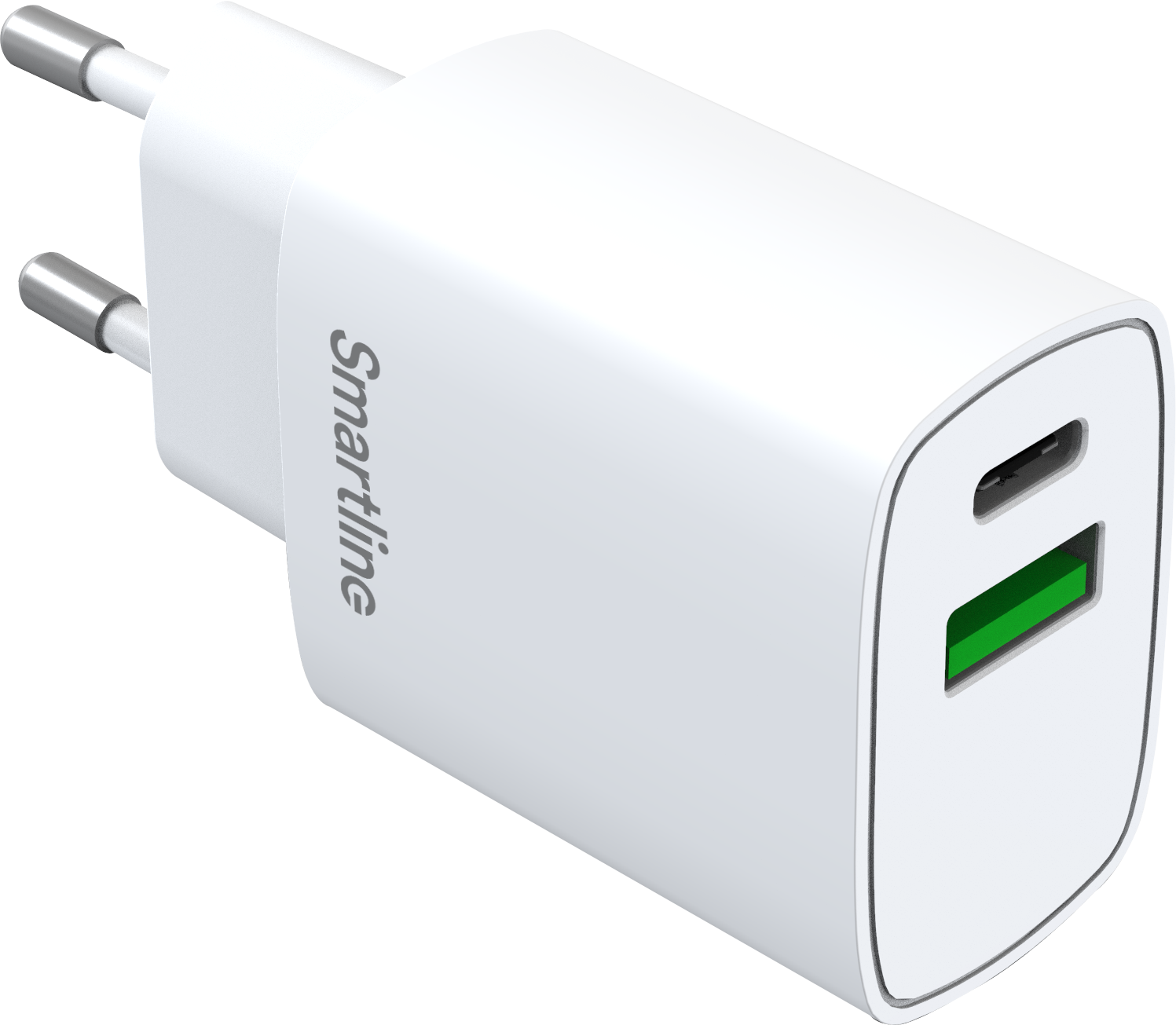 Adaptador de corriente USB-C + A de 20W Power Delivery blanco