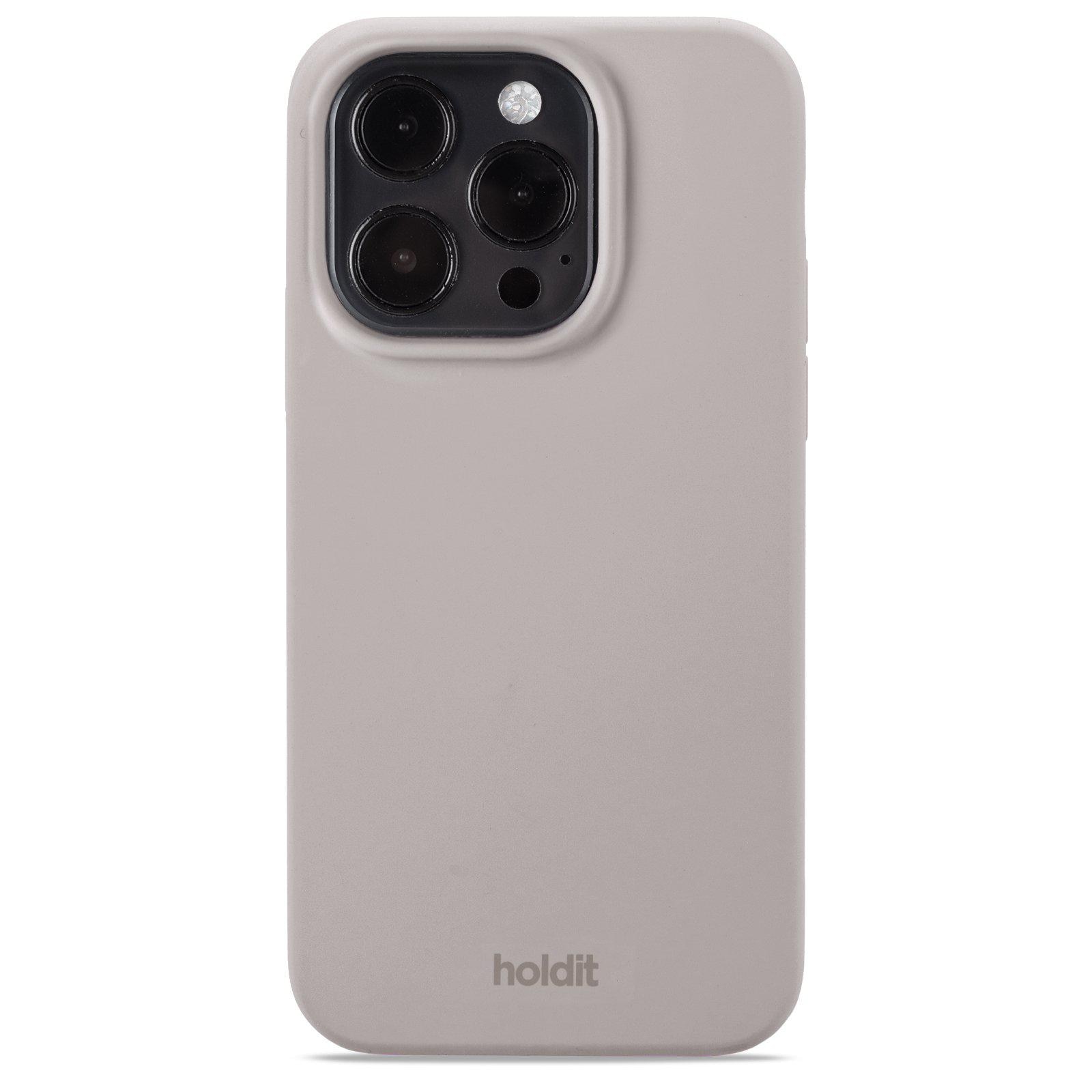 Funda de silicona para iPhone 15 Pro Taupe